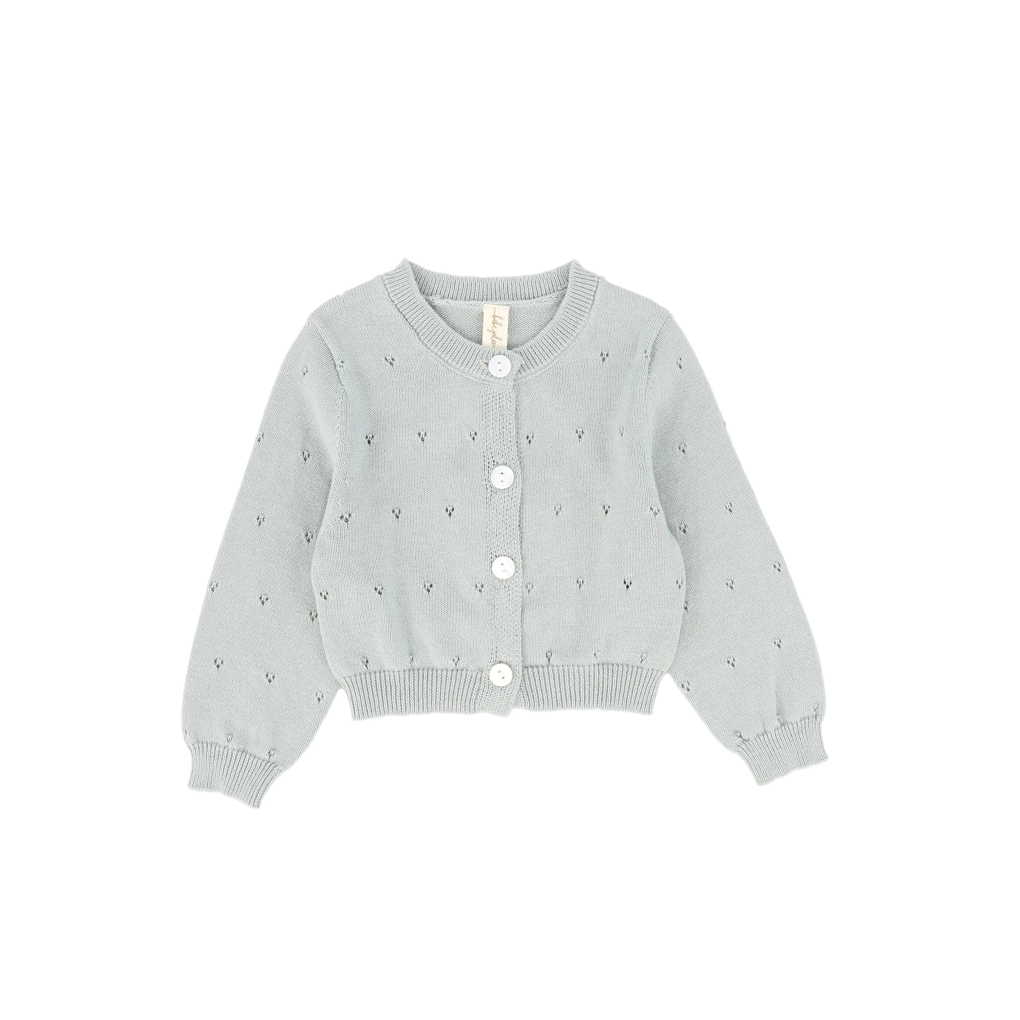 Bebe Jolee Sage Pointelle Knit Button Cardigan [FINAL SALE]