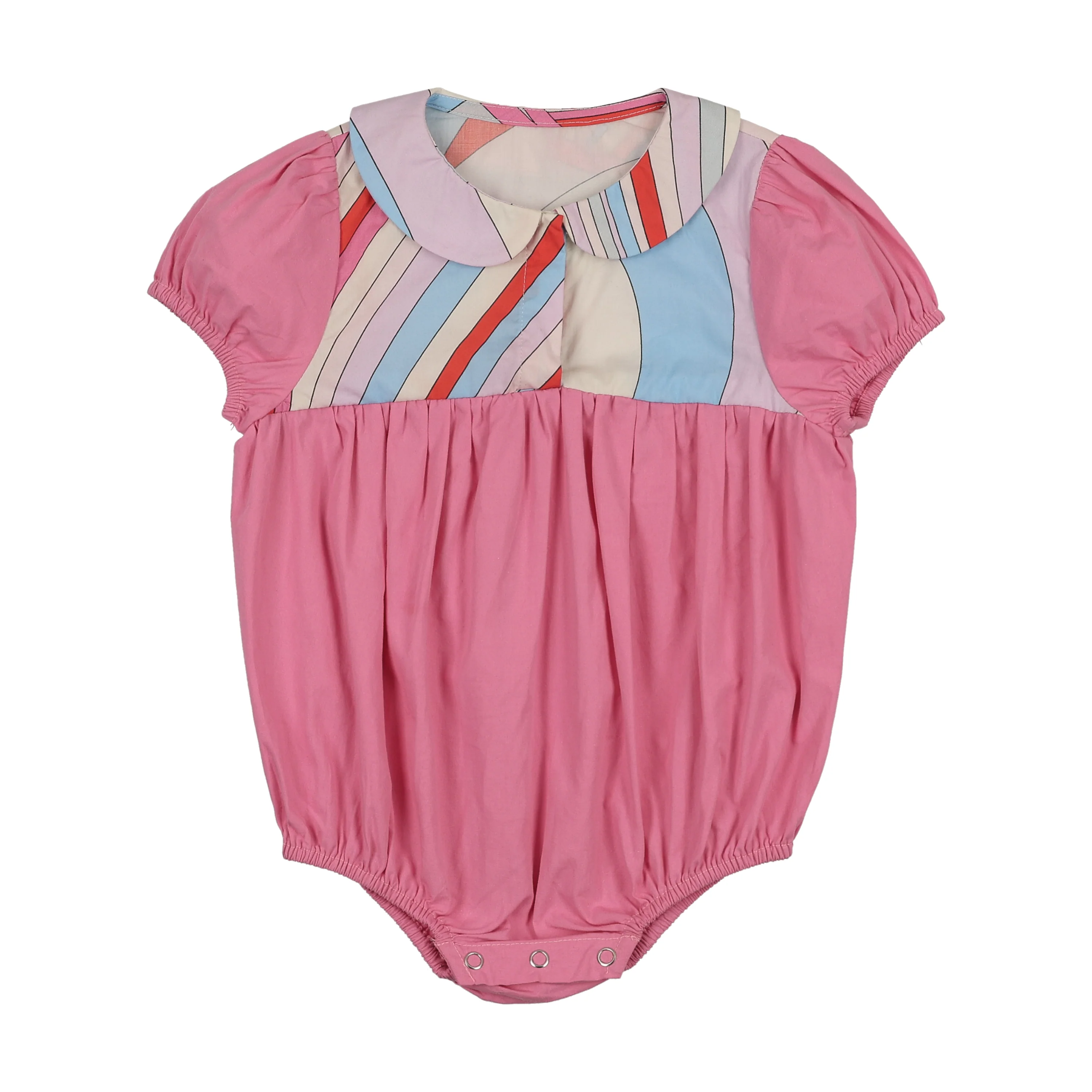 BOPOP HOT PINK DESIGN COLLAR ROMPER