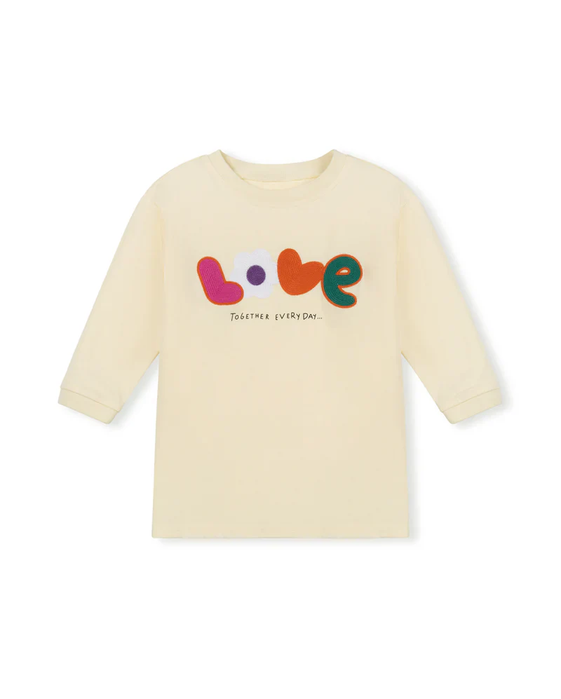 CABANA CREAM SELF FABRIC CENTER DETAIL T-SHIRT