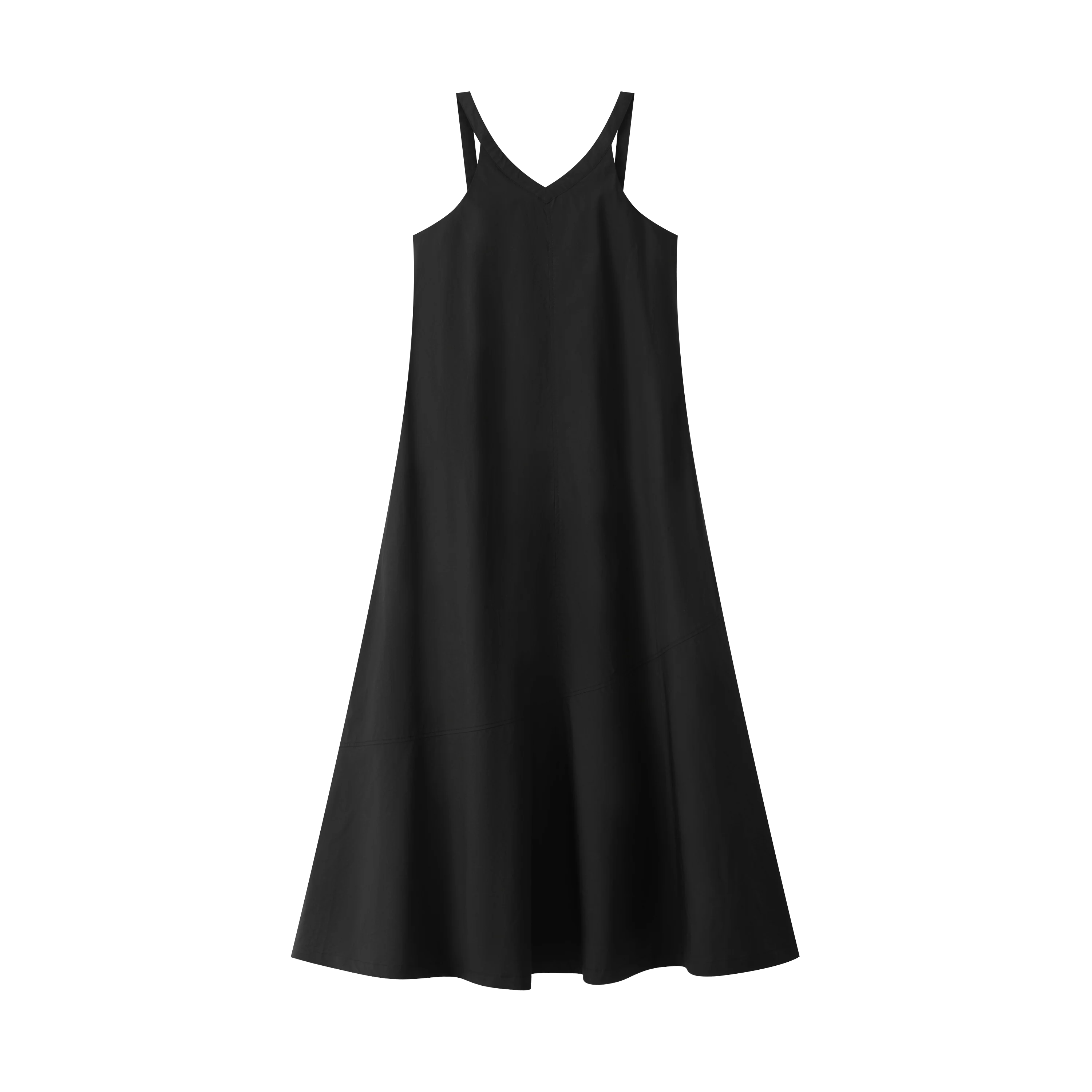 COCO BLANC BLACK V-NECK MAXI JUMPER