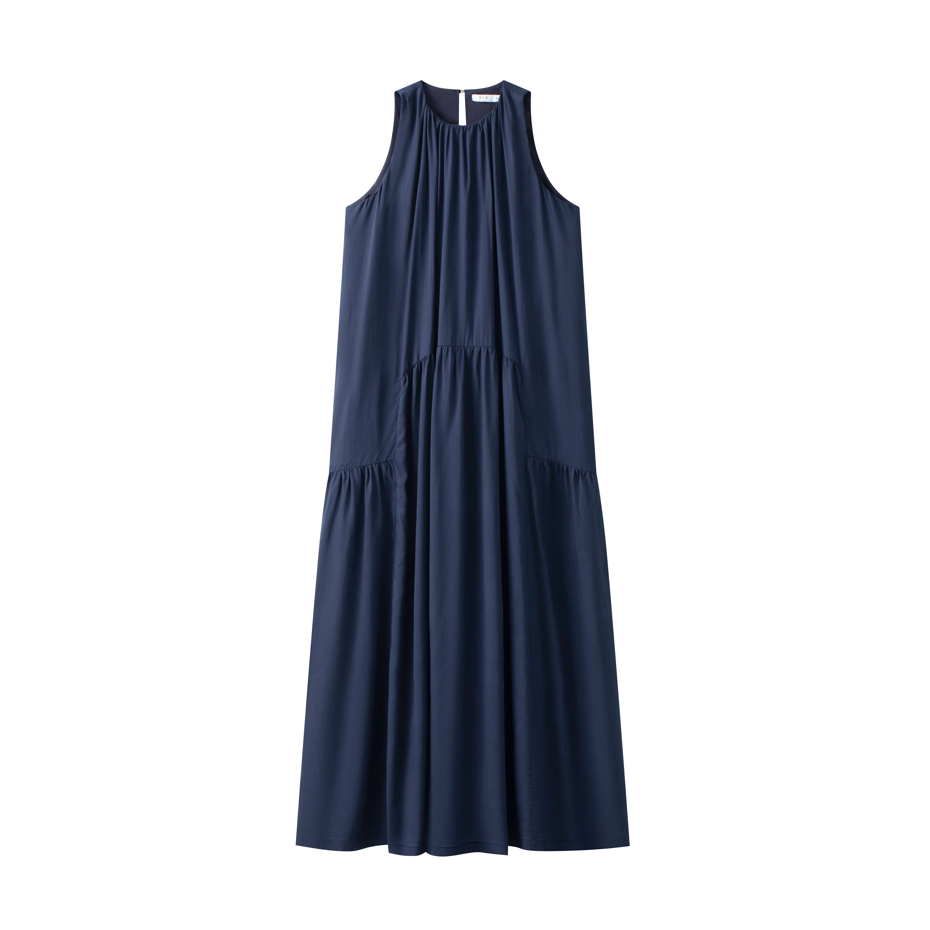 COCO BLANC NAVY GATHERED MAXI JUMPER