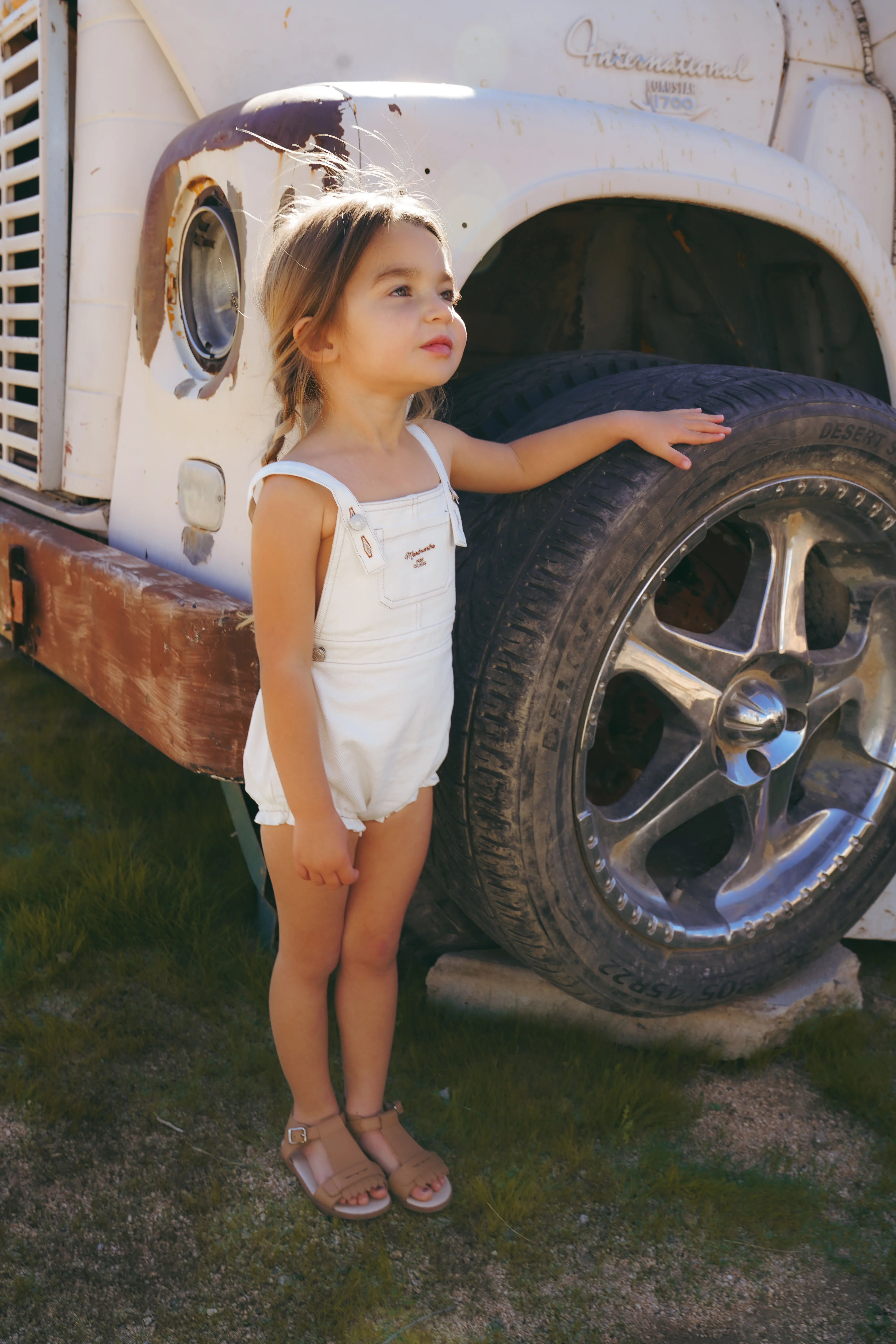 COCO BLANC WHITE DENIM POCKET ROMPER - Image 2