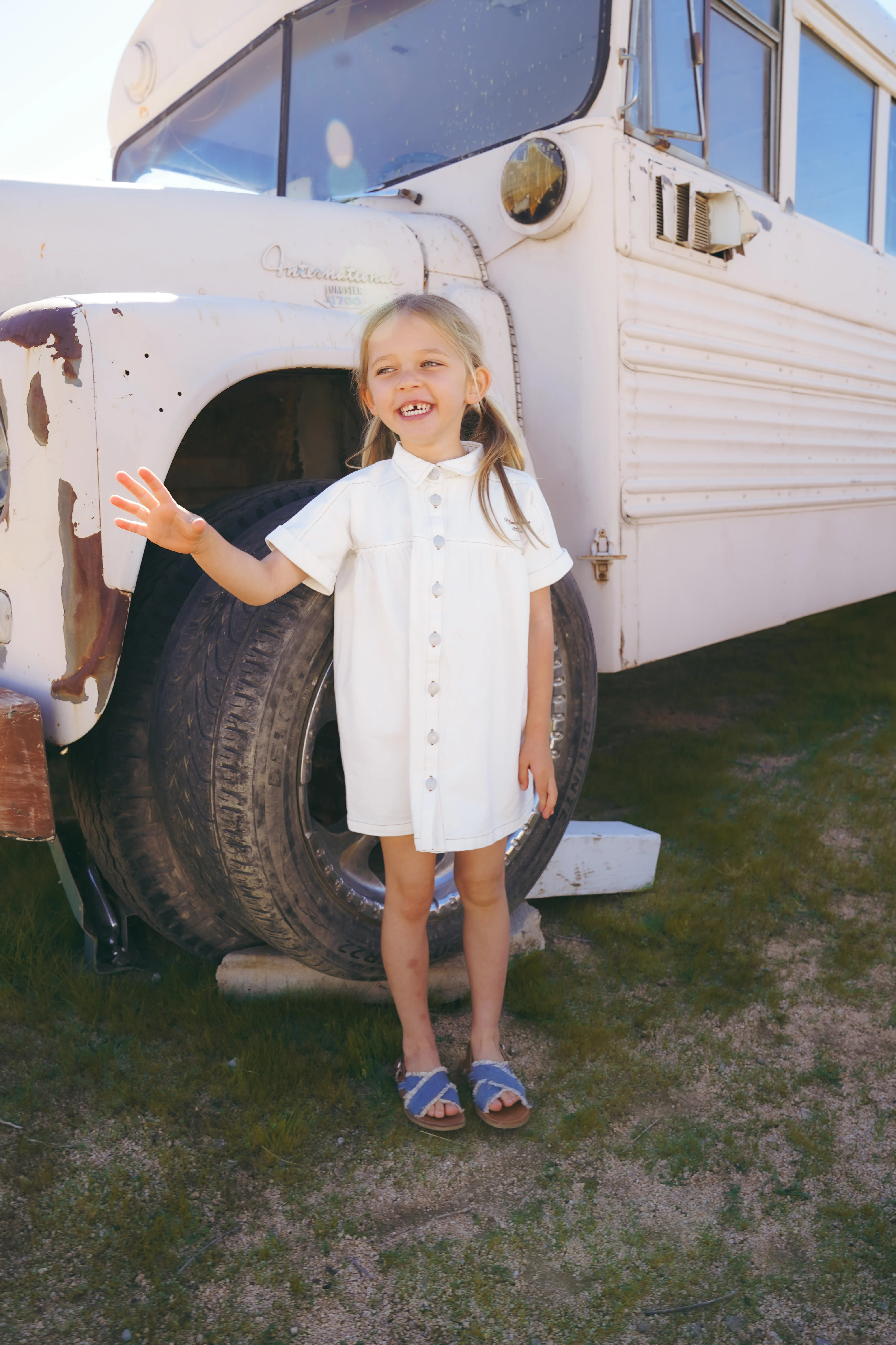 COCO BLANC WHITE DENIM SS SHIRT DRESS - Image 3