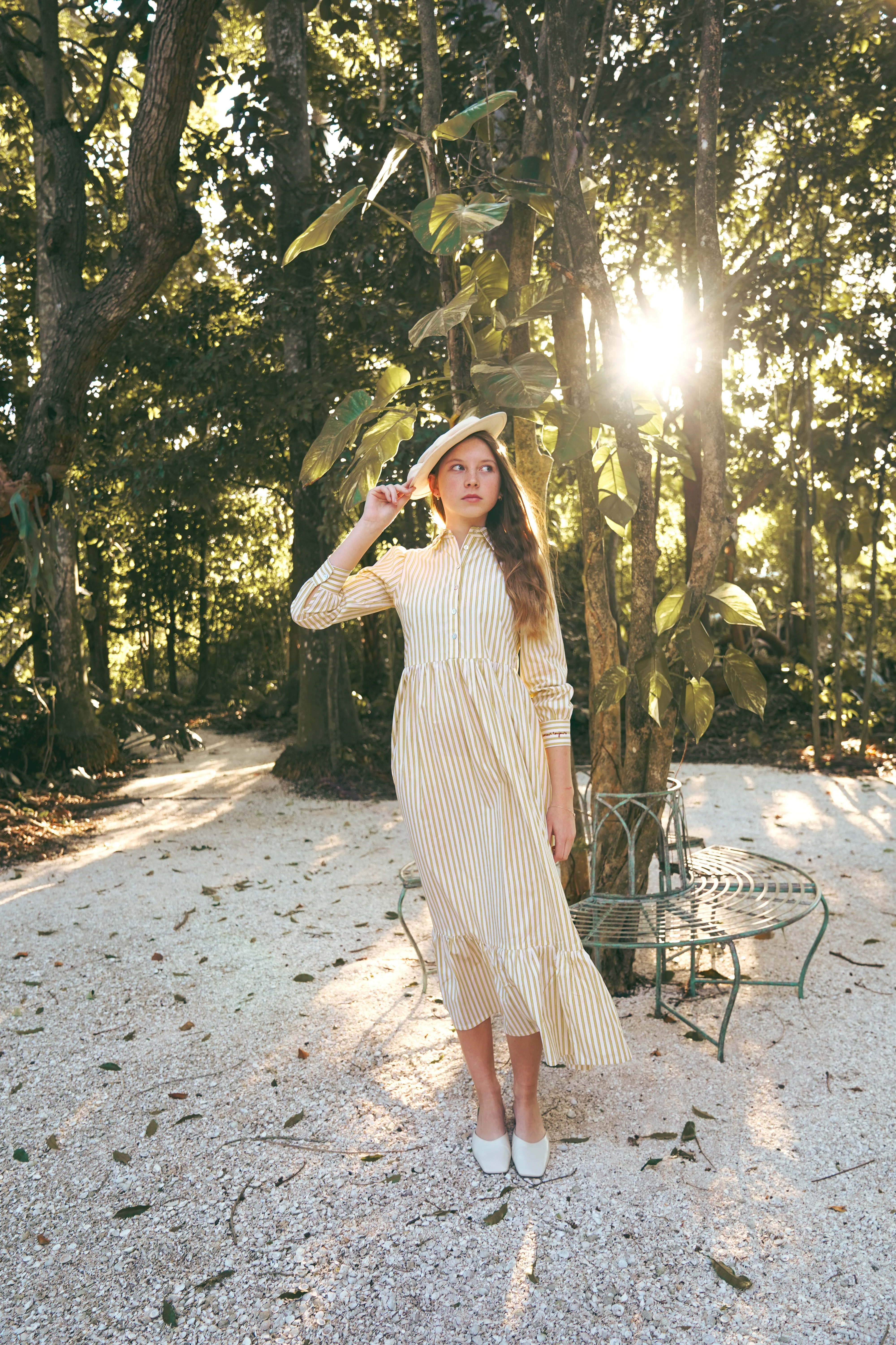 COCO BLANC YELLOW STRIPE SHIRT DRESS - Image 2