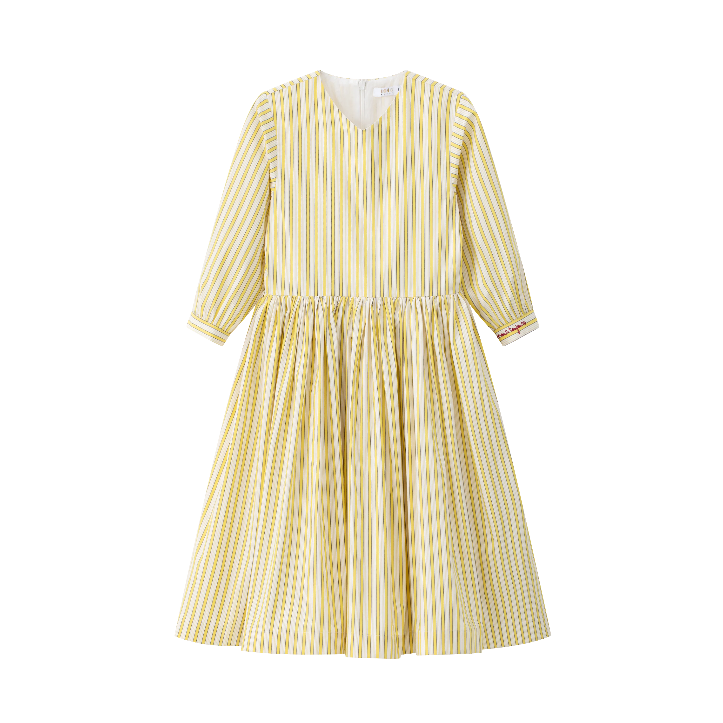 COCO BLANC YELLOW STRIPE WAIST DRESS