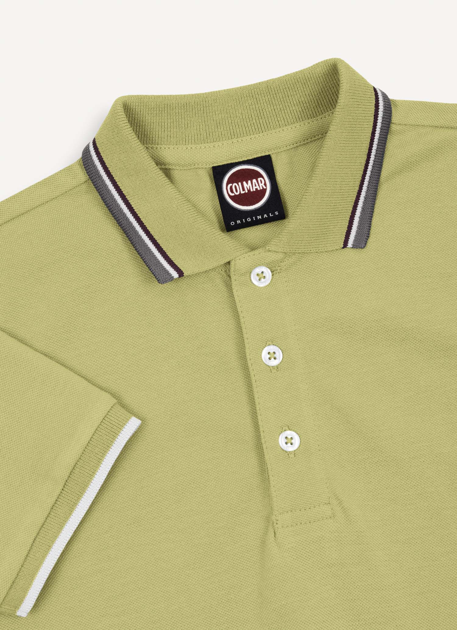 COLMAR LIGHT GREEN STRIPE TRIM POLO T-SHIRT - Image 2