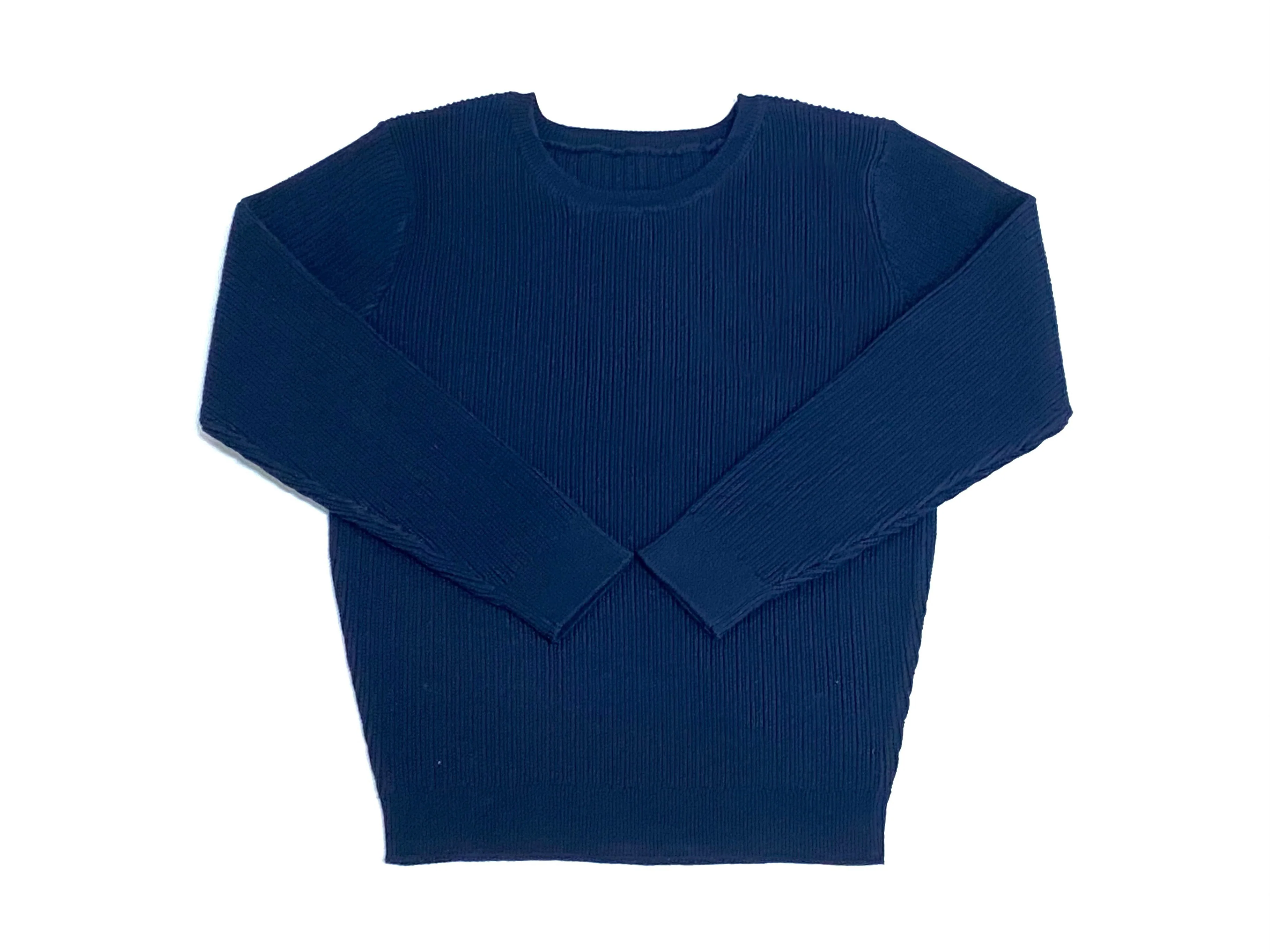 COTTIER NAVY TEXTURED KNIT SWEATER [FINAL SALE]