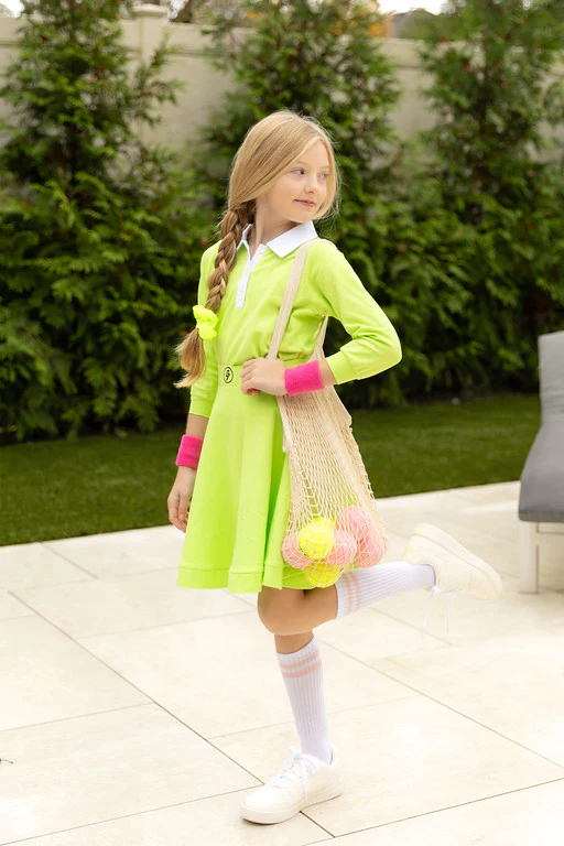 ELLE RAE LIME CONTRAST COLLAR PIQUE POLO - Image 3