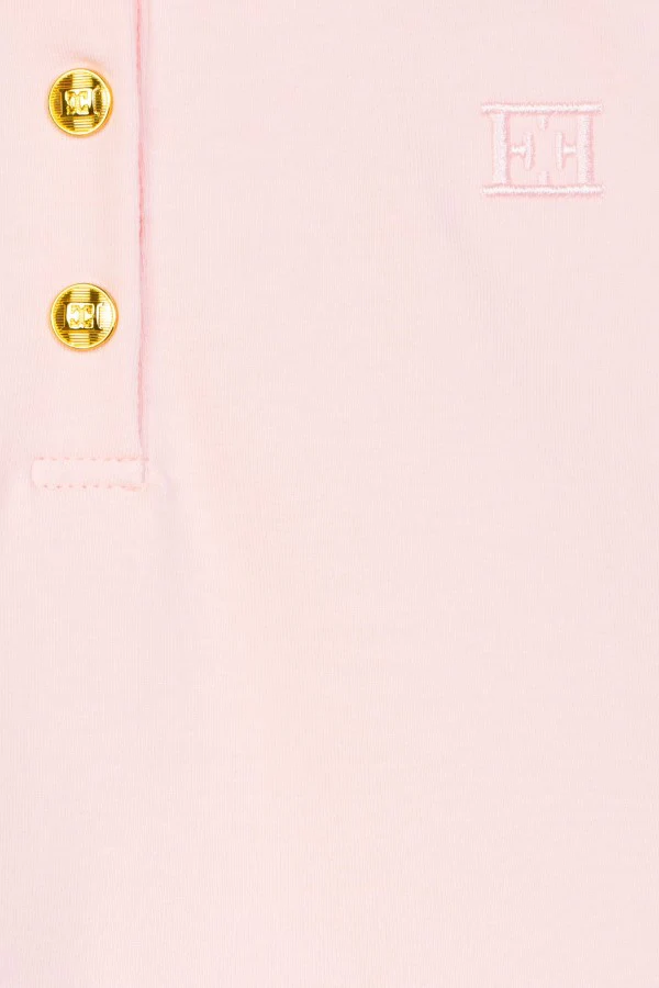 ESCADA PINK/WHITE BUTTON COLLARED DRESS - Image 2