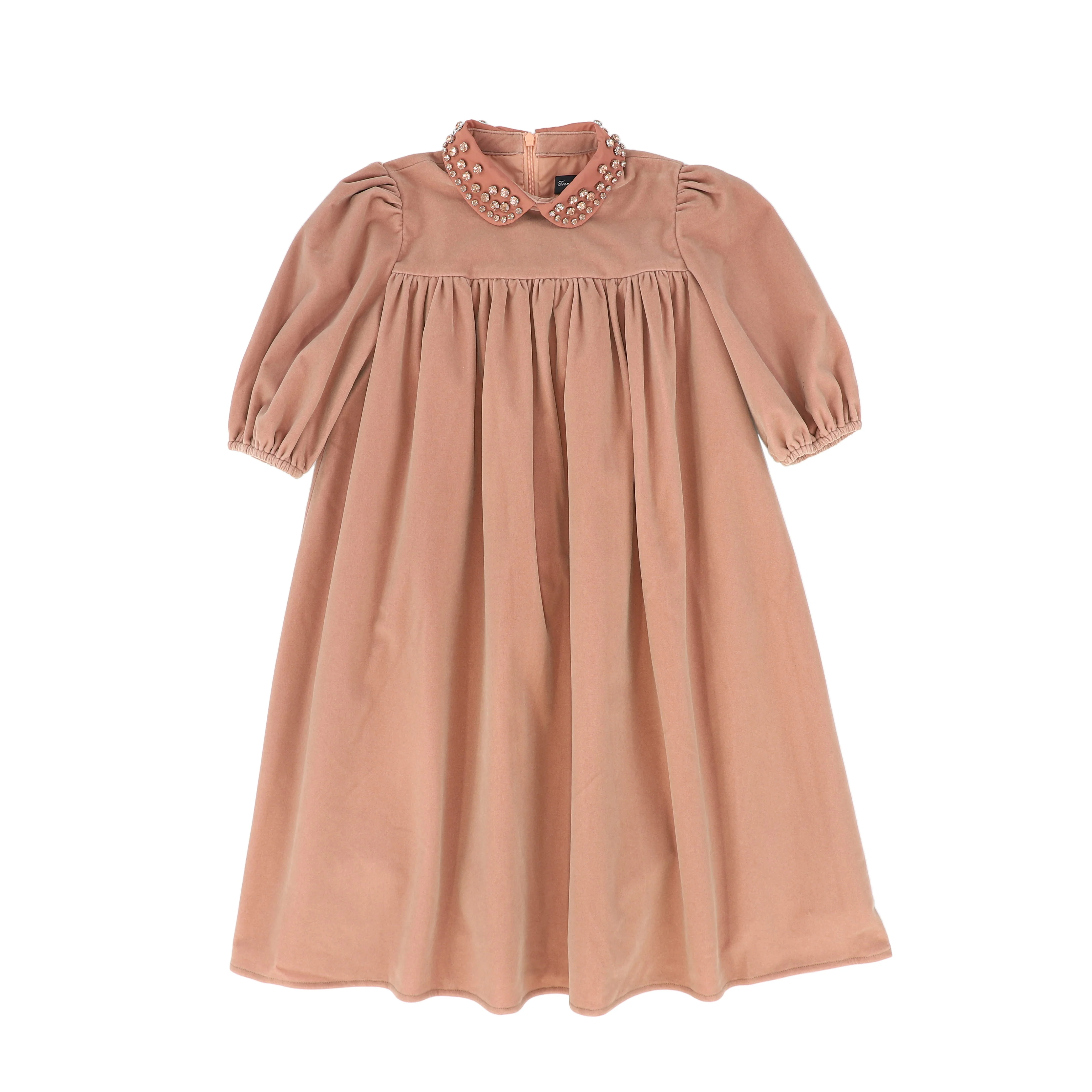 FRANCESCA GUILIANO MAUVE VELVET EMPIRE DRESS [FINAL SALE]