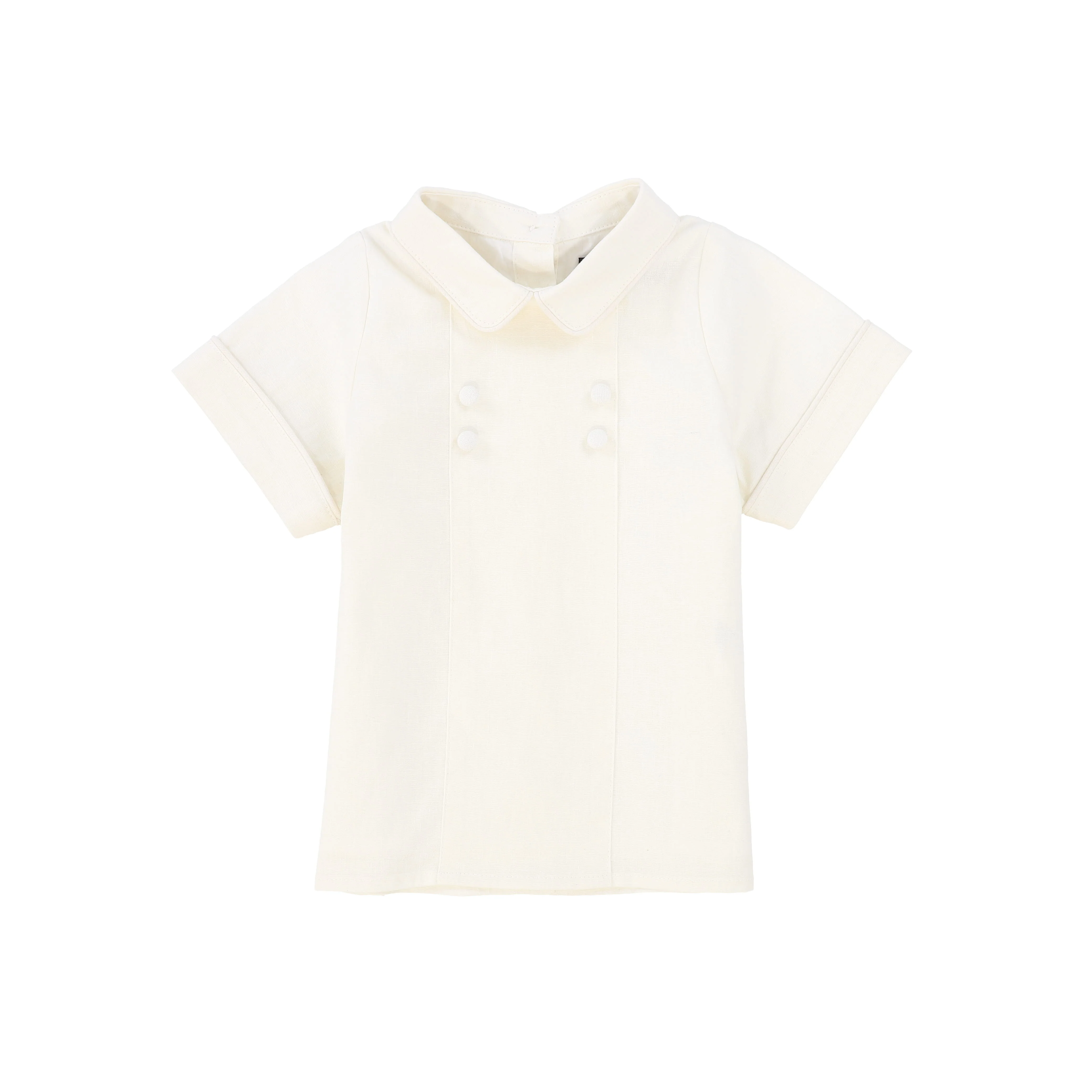 FRANCESCA GUILIANO WHITE PIPED LINEN COLLAR SET - Image 2