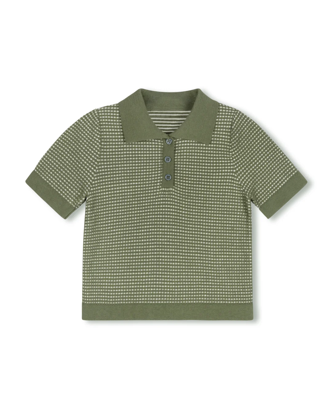 HARPER JAMES GREEN TEXTURED PLAID KNIT SWEATER