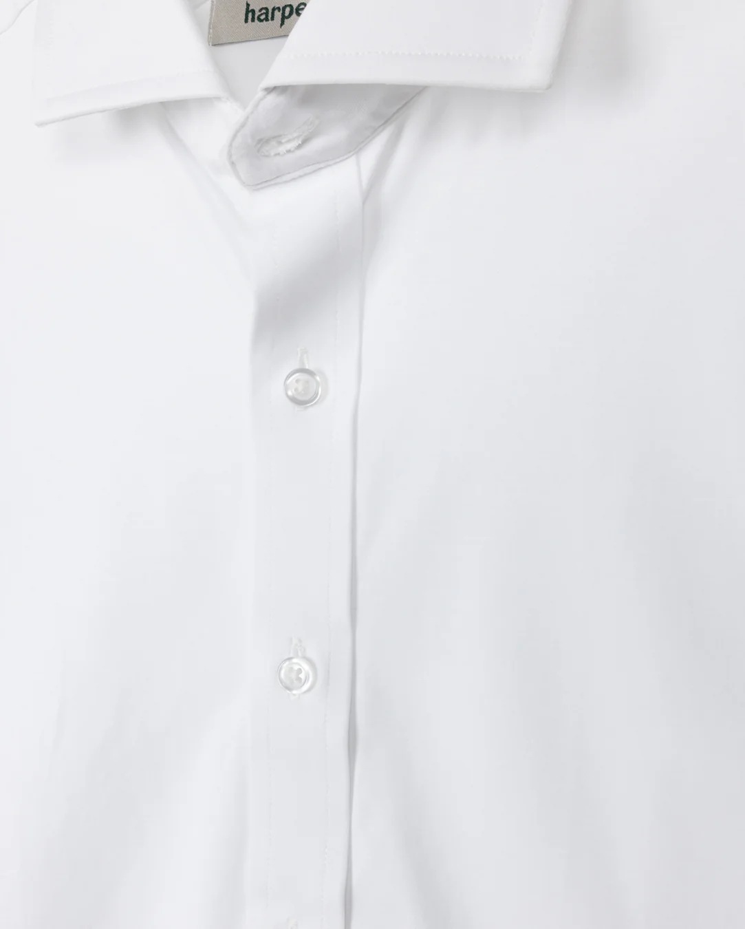 HARPER JAMES WHITE STRETCH BUTTON DOWN SHIRT - Image 2