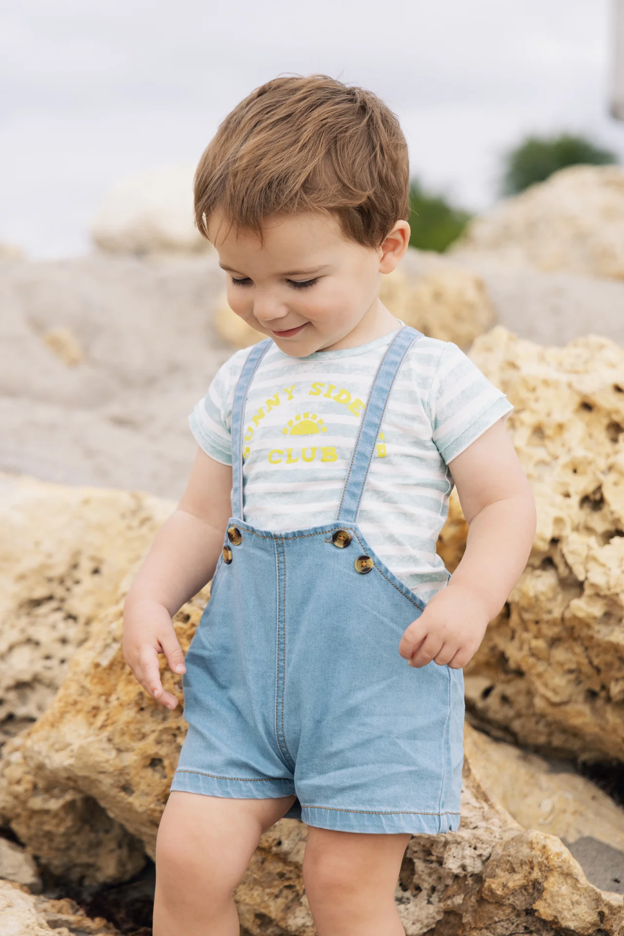 KIN & KIN BLUE CHAMBRAY OVERALLS - Image 2