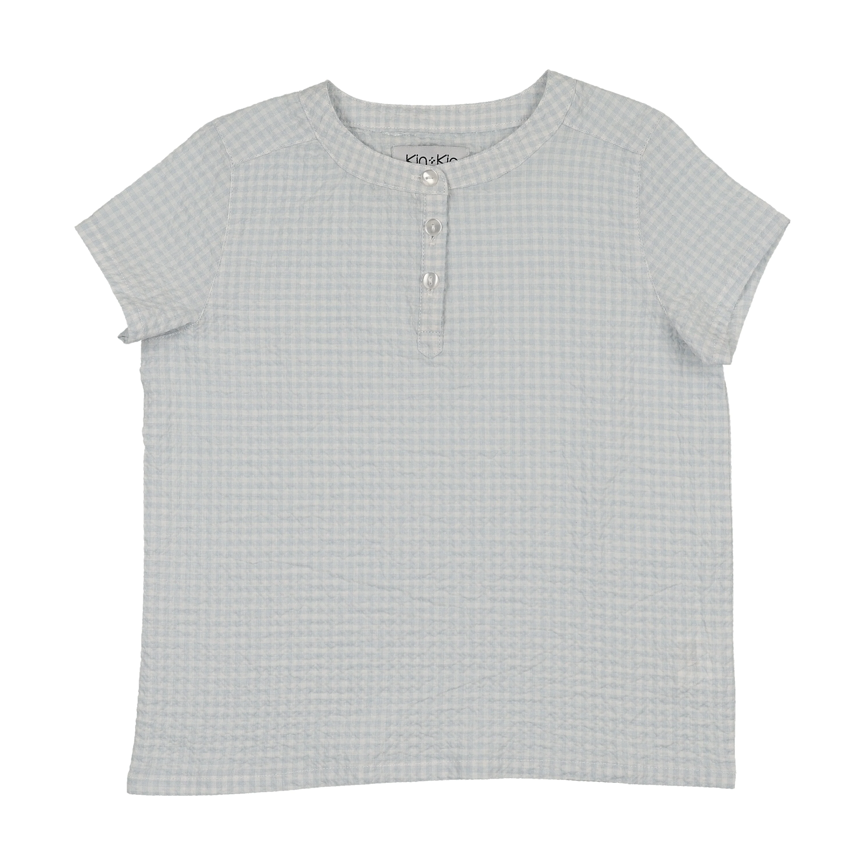 KIN & KIN LIGHT BLUE BUTTON SS SHIRT