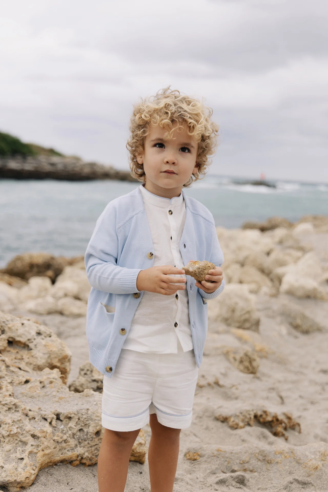 KIN & KIN LIGHT BLUE POCKET CARDIGAN - Image 2