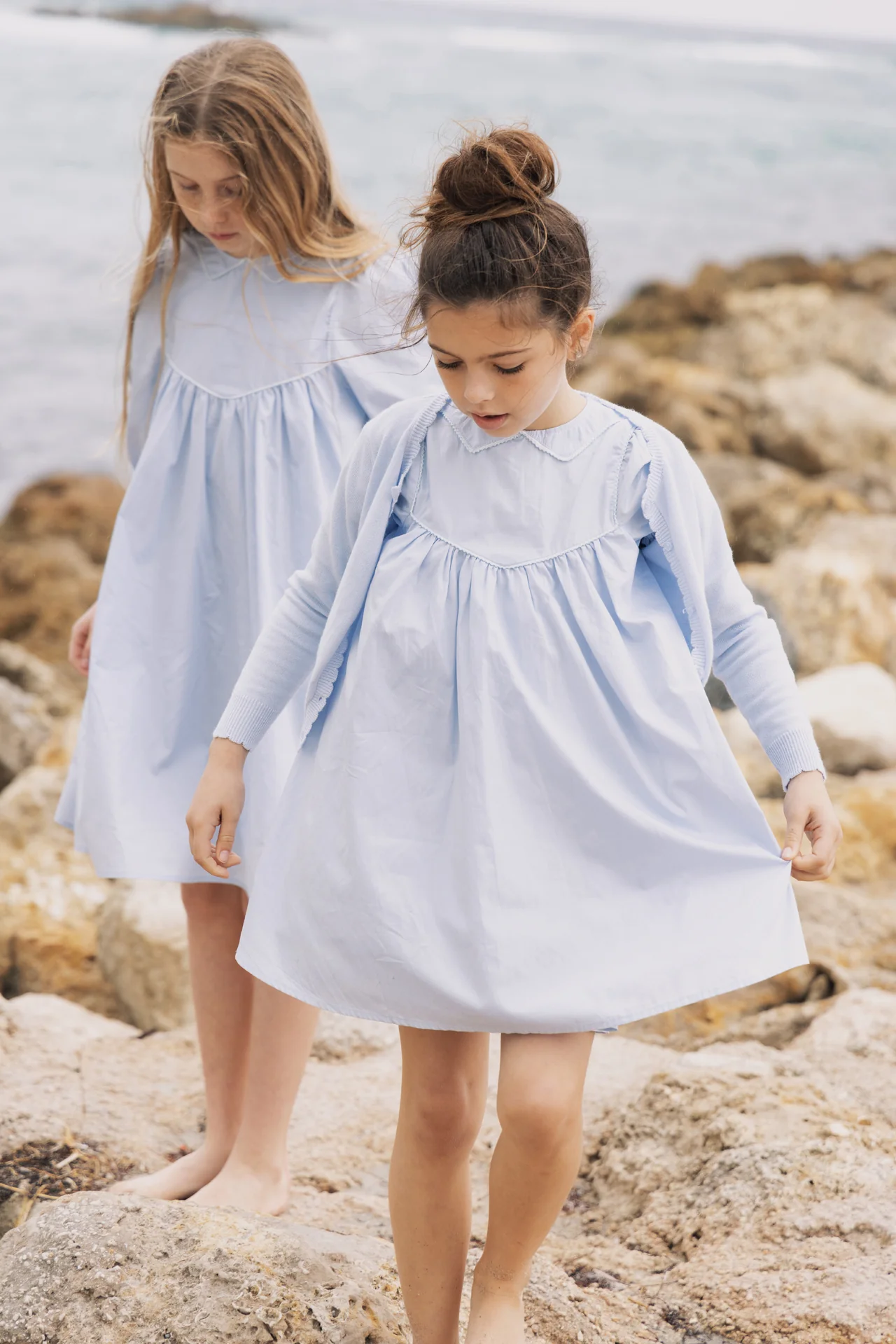 KIN & KIN LIGHT BLUE STITCHED COLLAR DRESS - Image 3