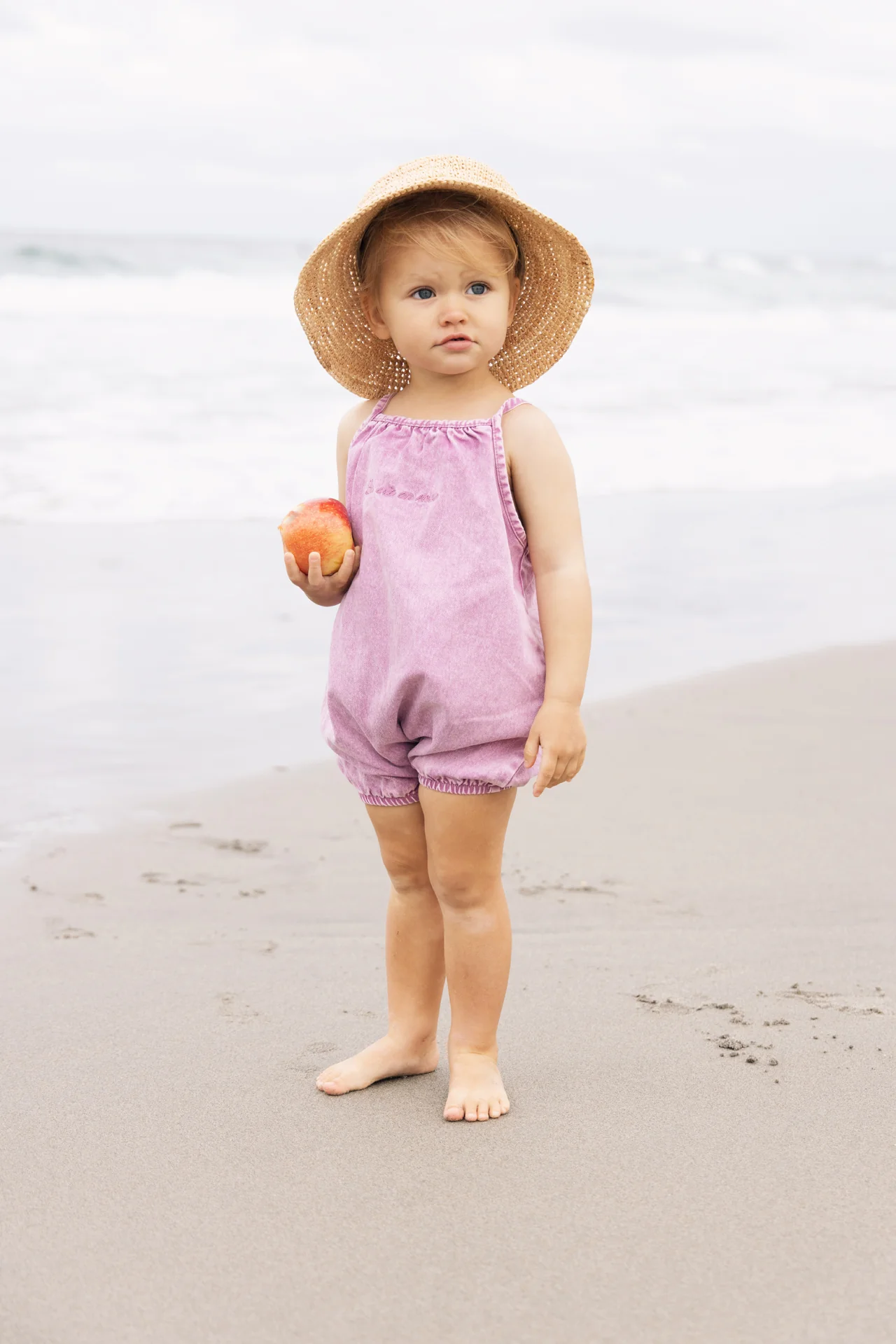 KIN & KIN MAUVE DENIM BUBBLE ROMPER - Image 2