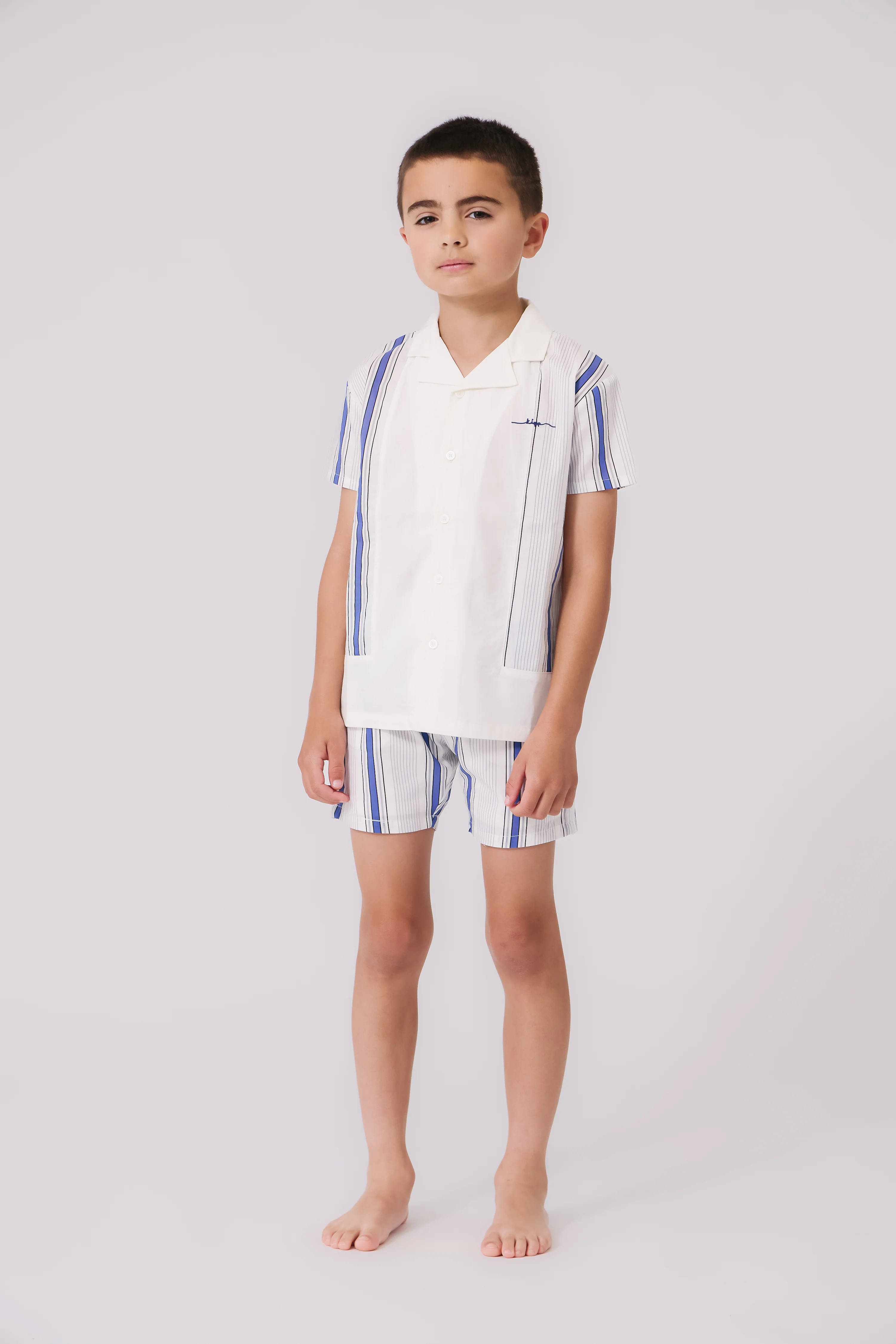KIPP BLUE/WHITE SIDE STRIPE COLLAR SHIRT - Image 2