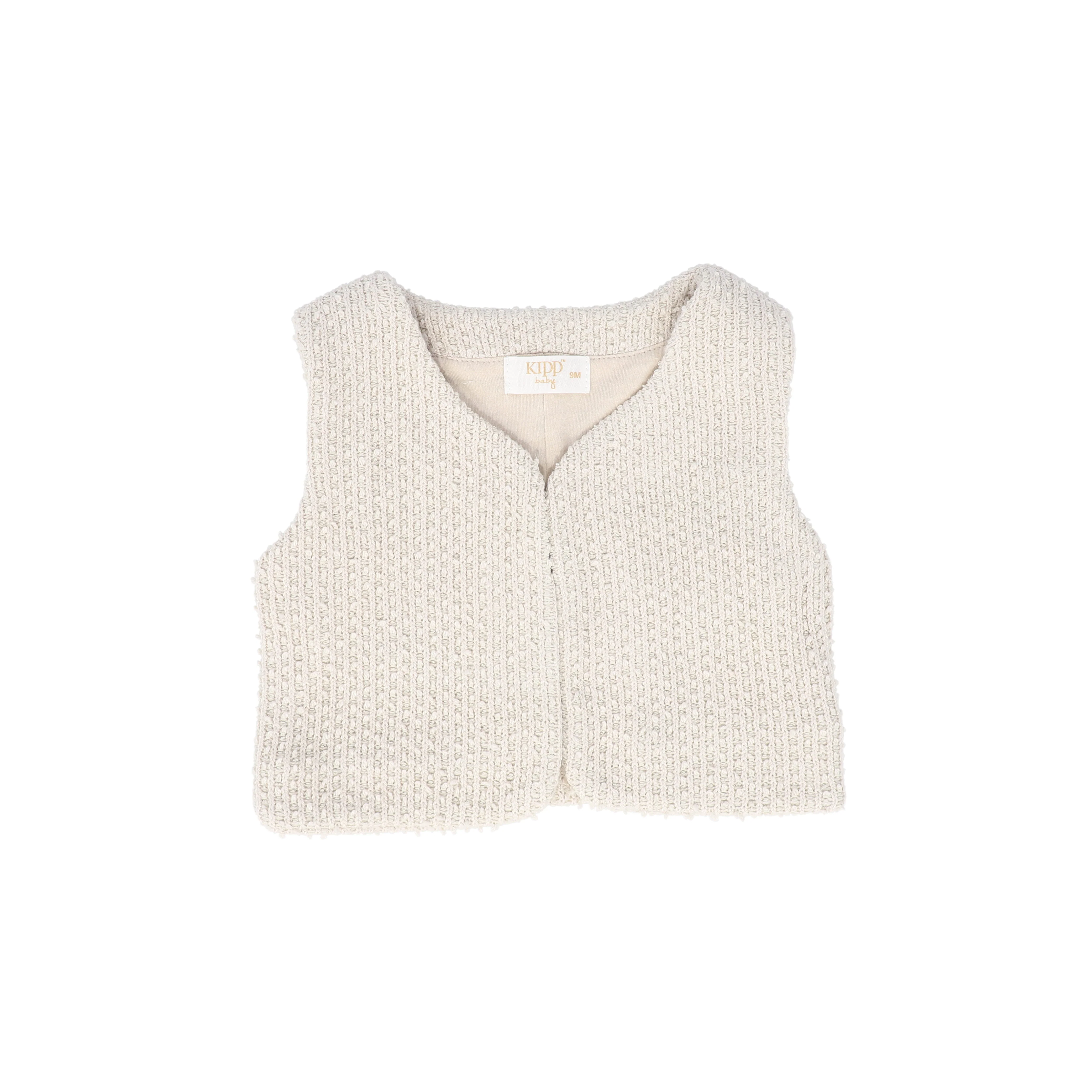 KIPP TAN TEXTURED KNIT VEST [FINAL SALE]