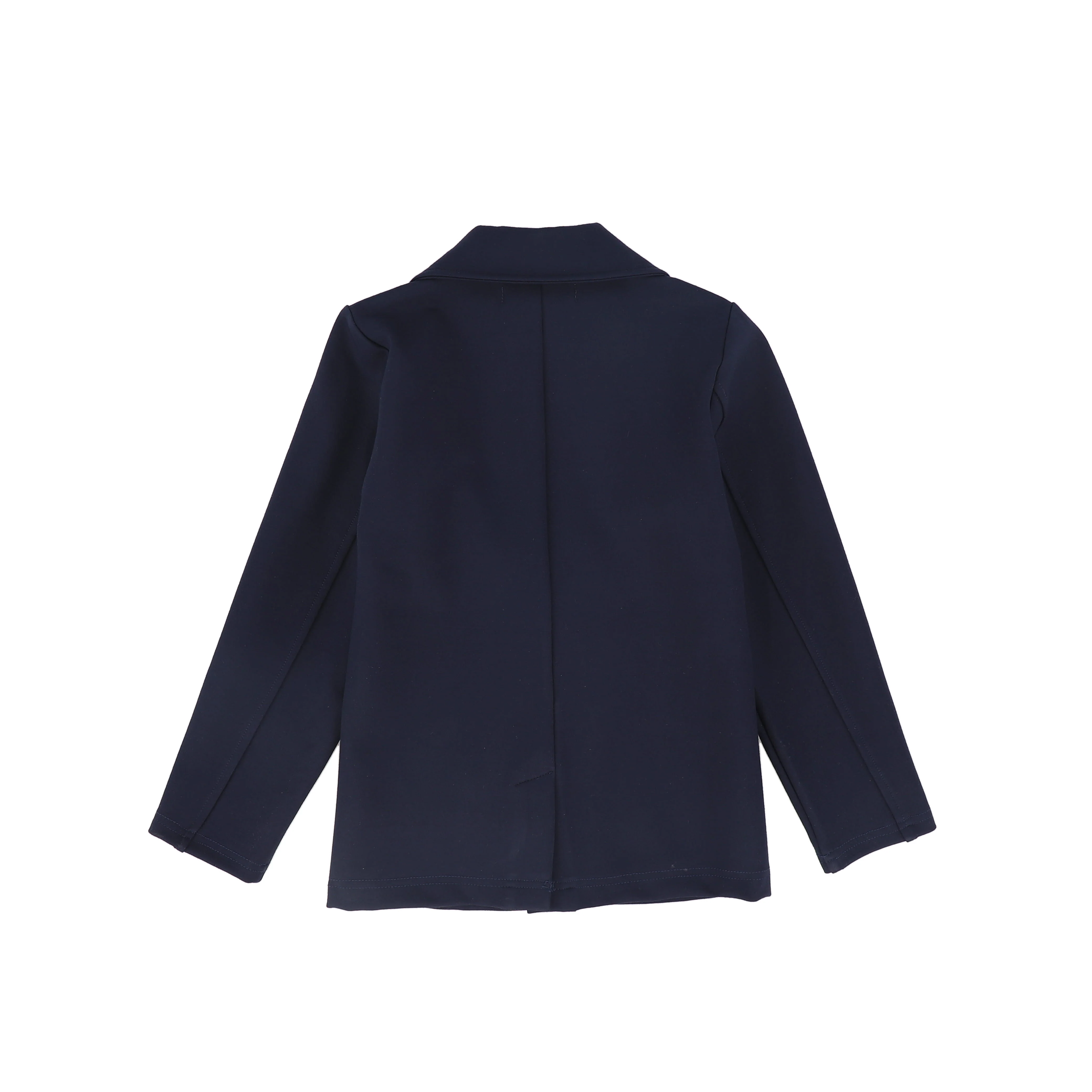 LE BOURDON NAVY PONTE EMBROIDERED POCKET BLAZER - Image 2