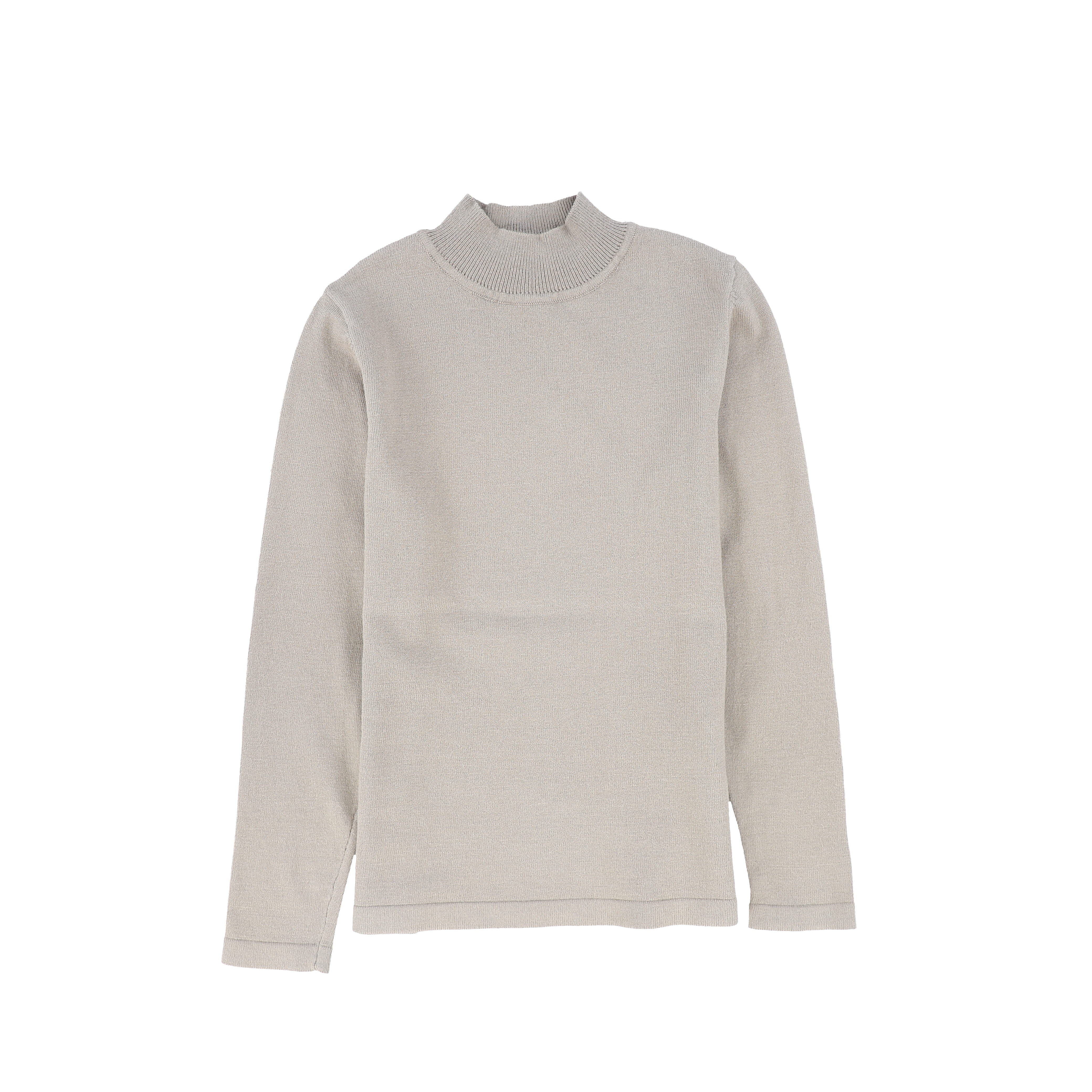 LE BOURDON OATMEAL FITTED TURTLENECK [FINAL SALE]
