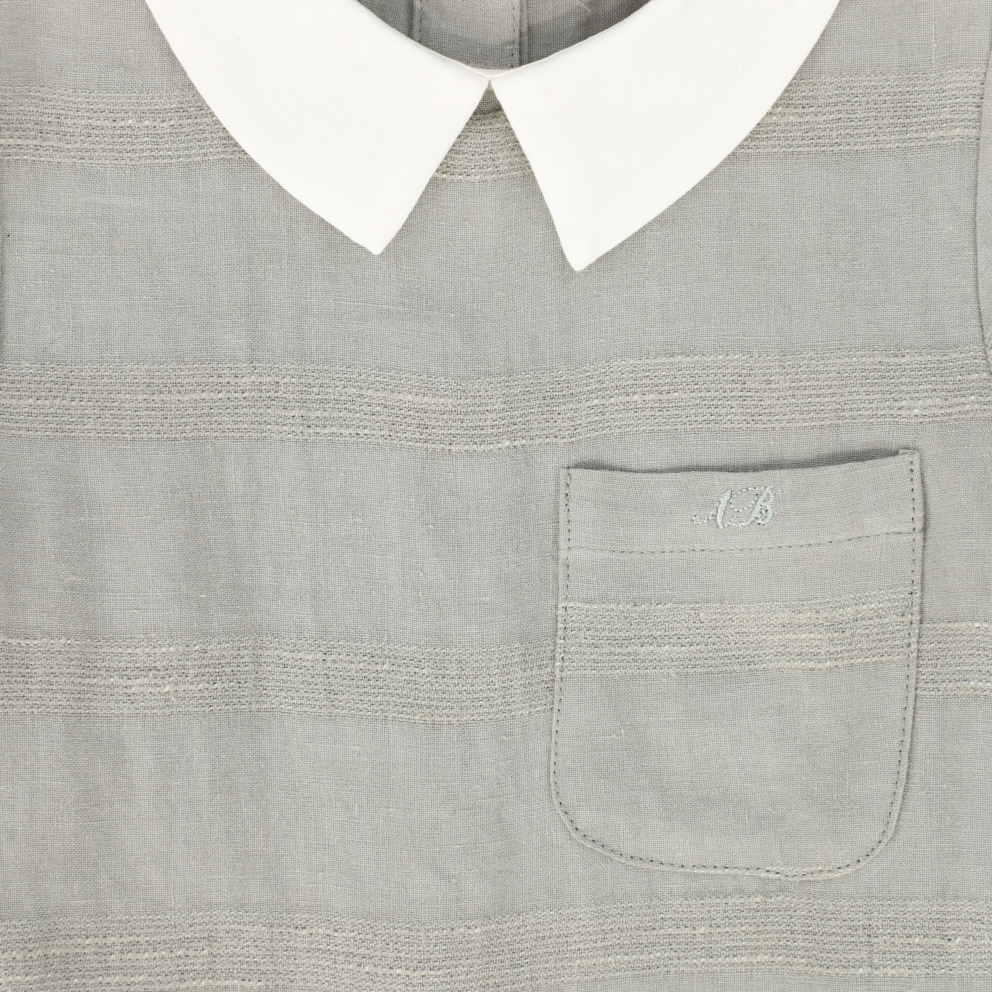LE BOURDON SAGE GREEN TEXTURED COLLAR SHIRT [FINAL SALE] - Image 3