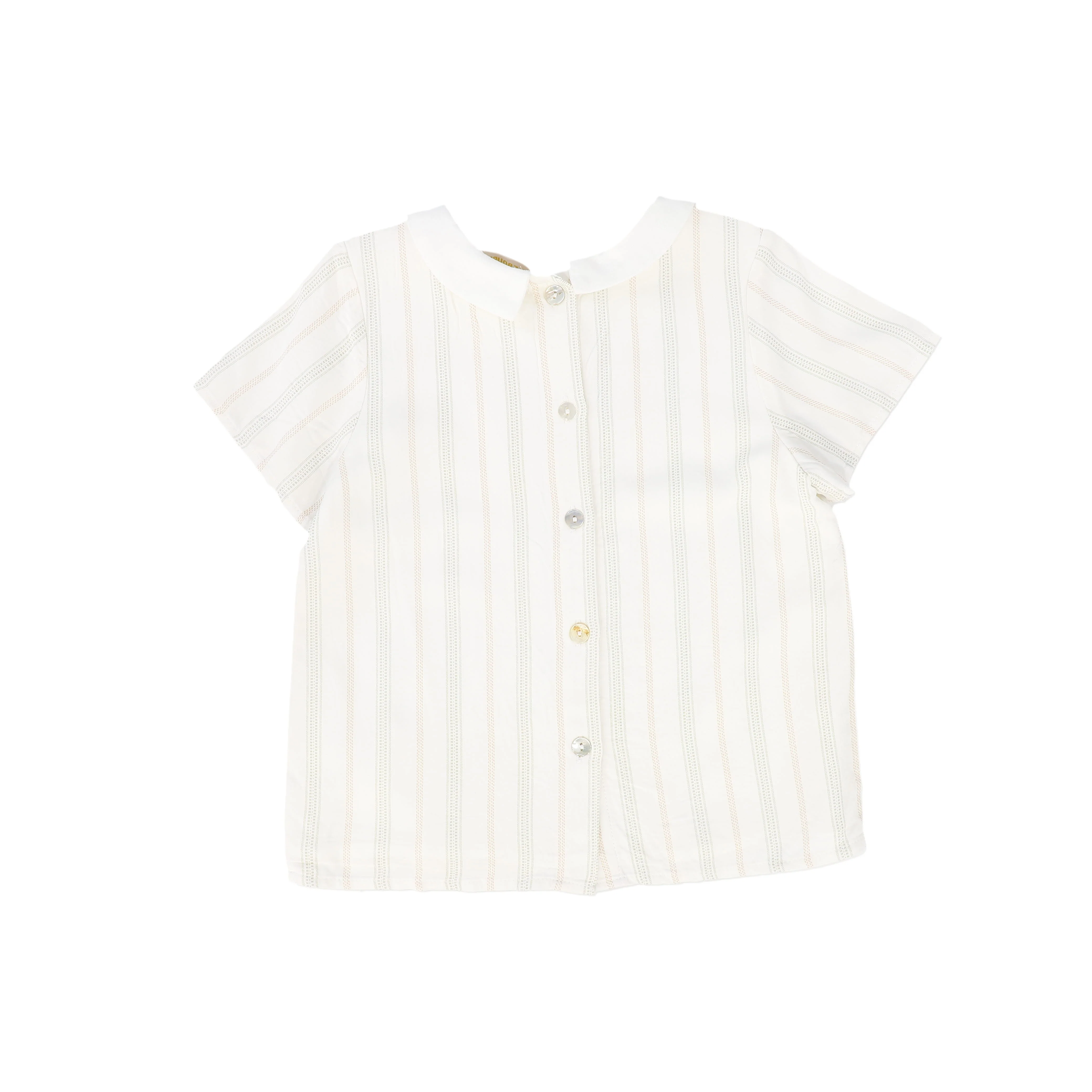 LE BOURDON SAGE STRIPE COLLAR BLOUSE [FINAL SALE] - Image 2