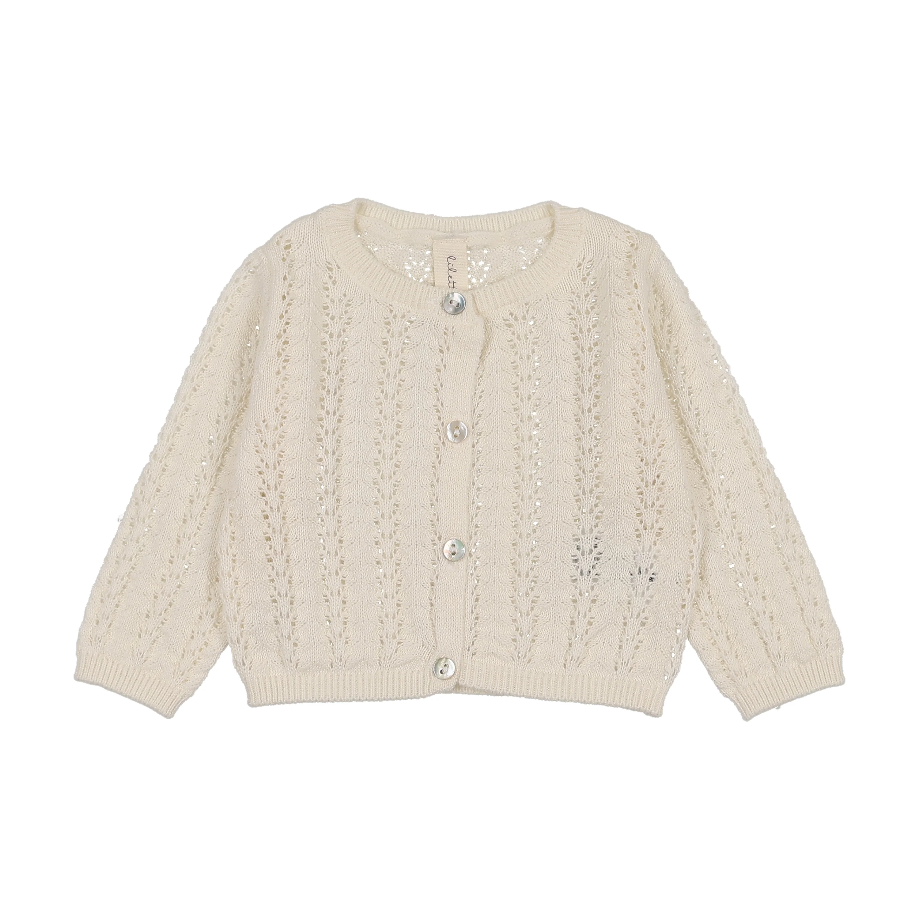 LILETTE CREAM CROCHET KNIT SHRUG