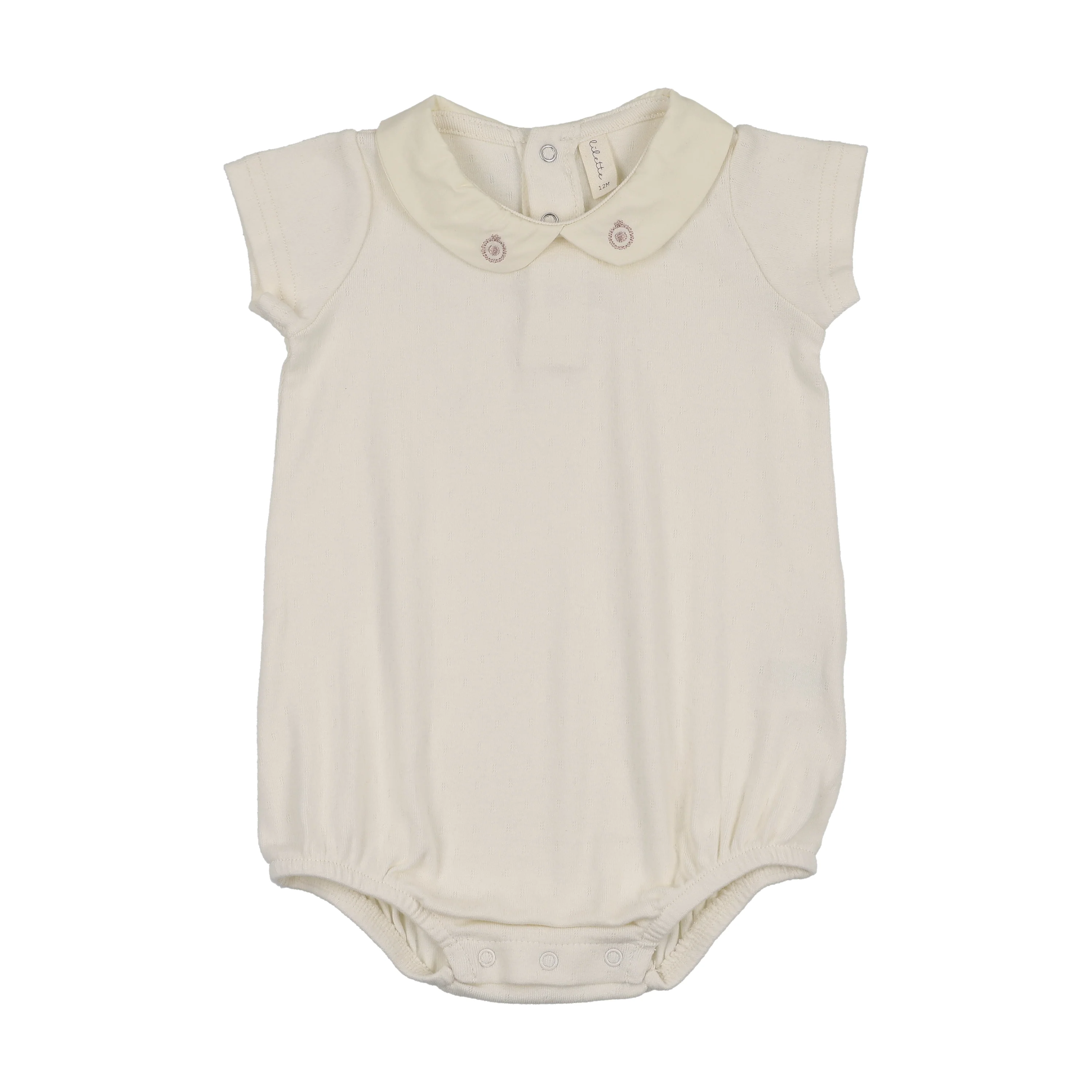LILETTE CREAM/DUSTY PINK SWEETHEART COLLAR ROMPER