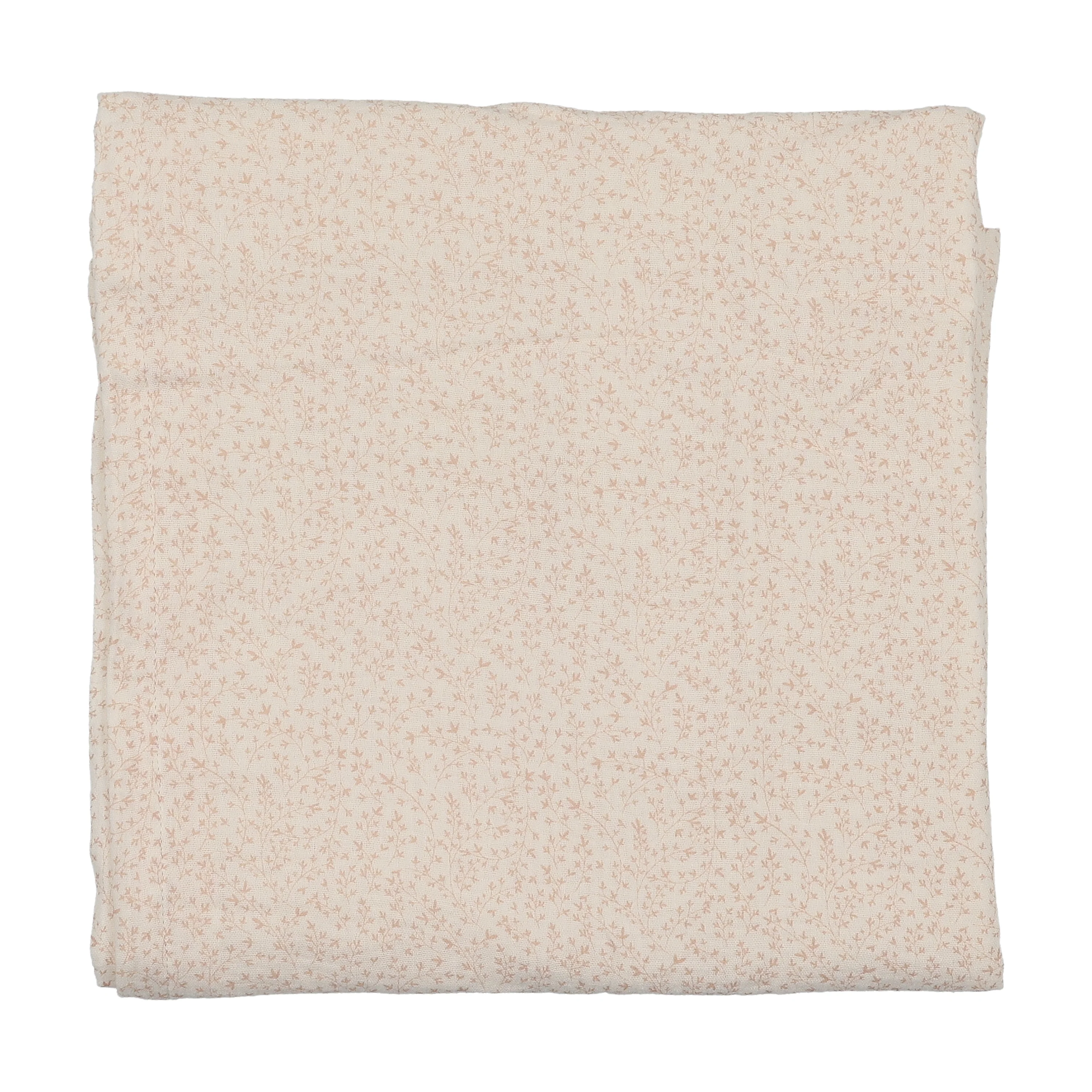 LILETTE CREAM/PINK LEAF TRAIL MUSLIN SWADDLE