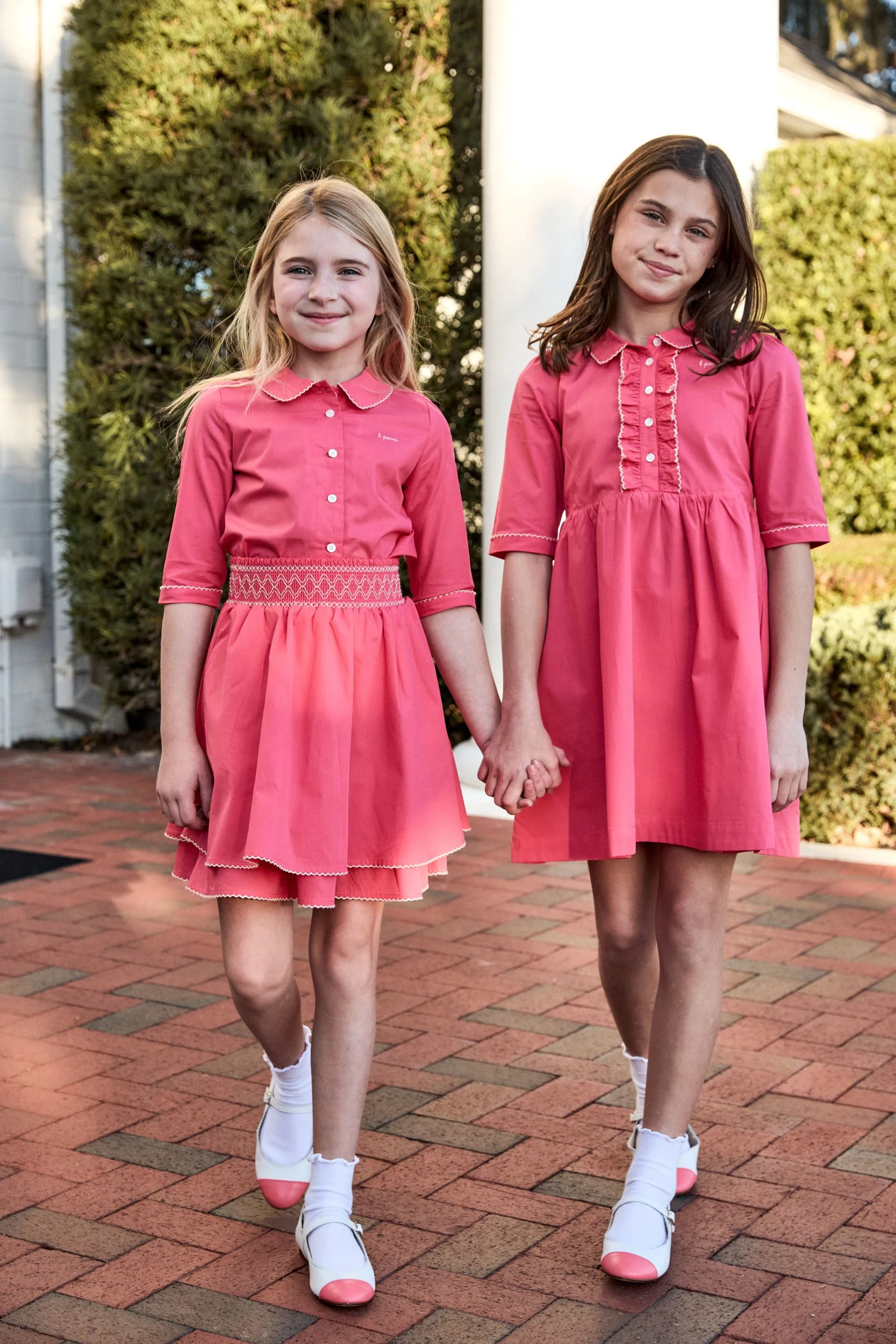 LITTLE PARNI PINK SMOCKED WAIST SKIRT - Image 2