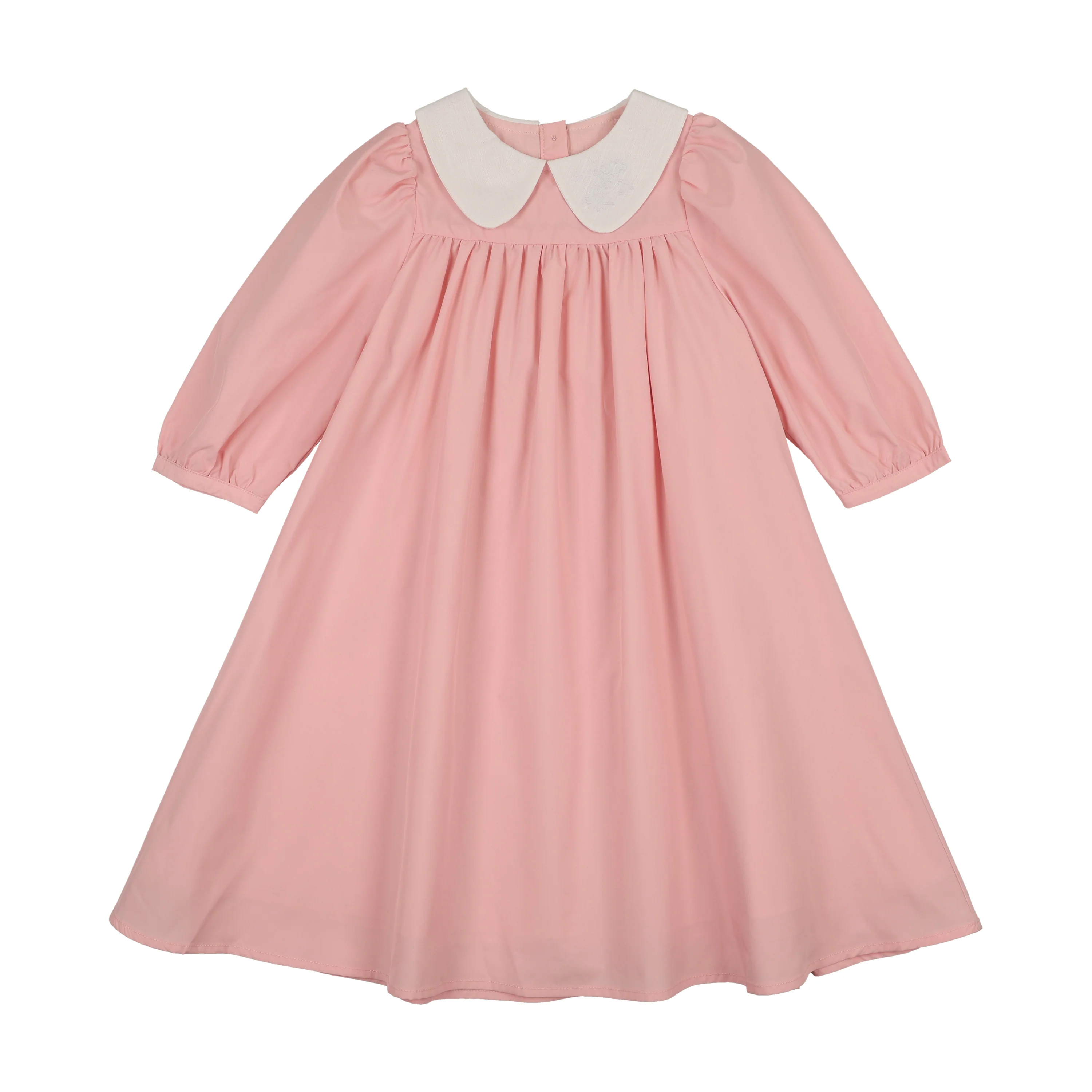 LITTLE TEMPEST PINK HIGH WAIST COLLAR DRESS