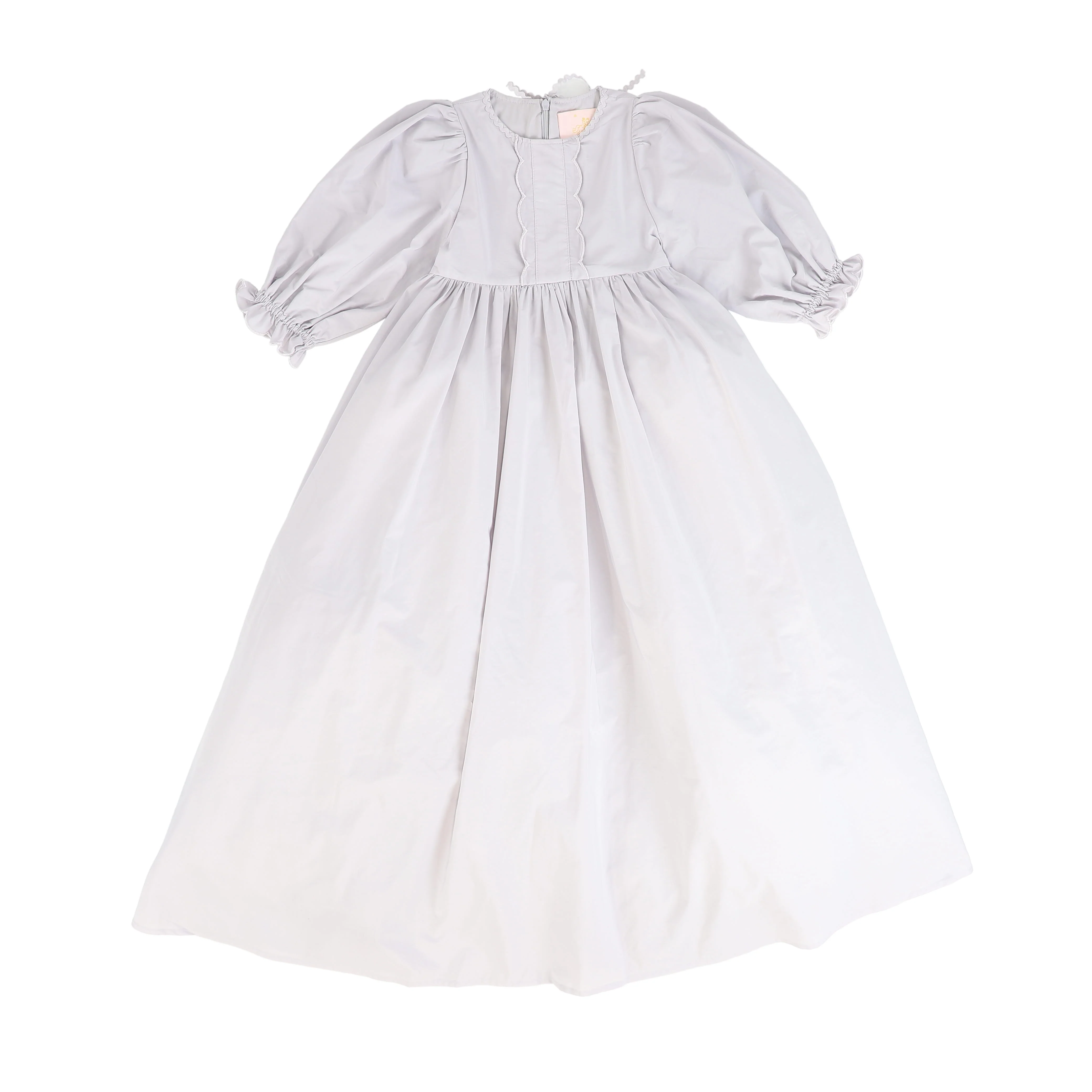 LITTLE TEMPEST LAVENDER TAFFETA SCALLOP TRIM GOWN