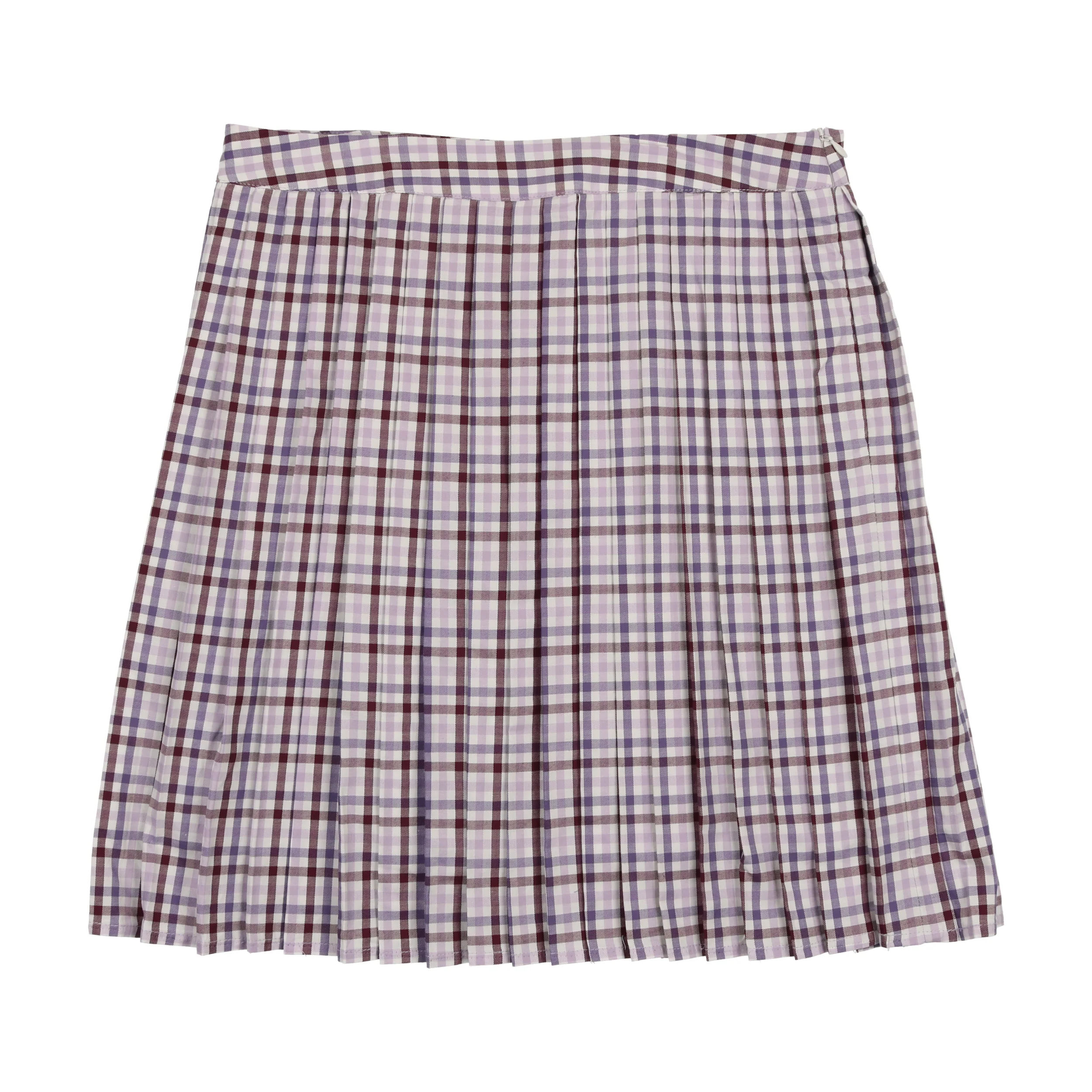 MAISONITA PURPLE PLAID PLEATED SKIRT [FINAL SALE]