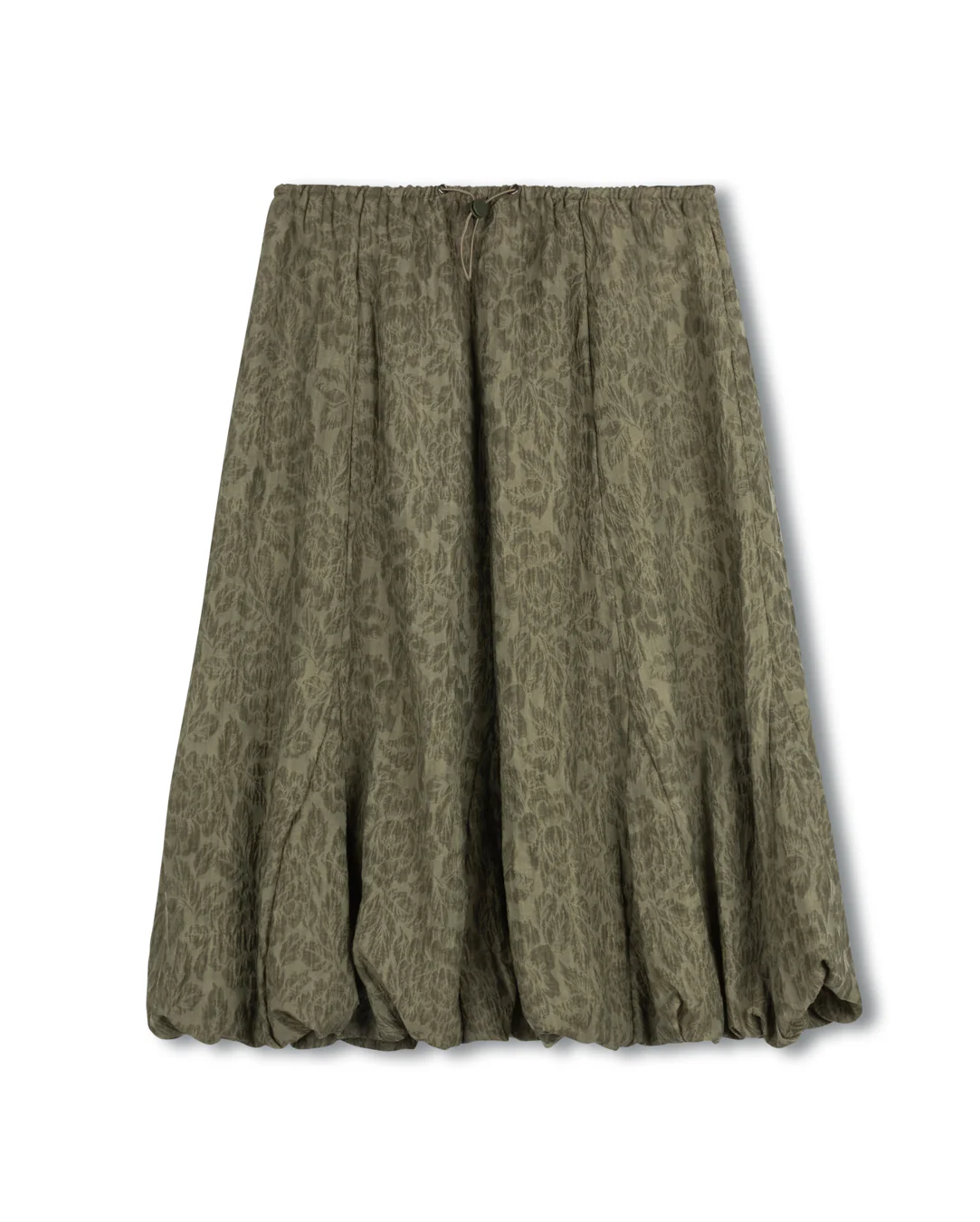 MALLORY AND MERLOT OLIVE GREEN LEAF PRINT BUBBLE SKIRT [FINAL SALE]