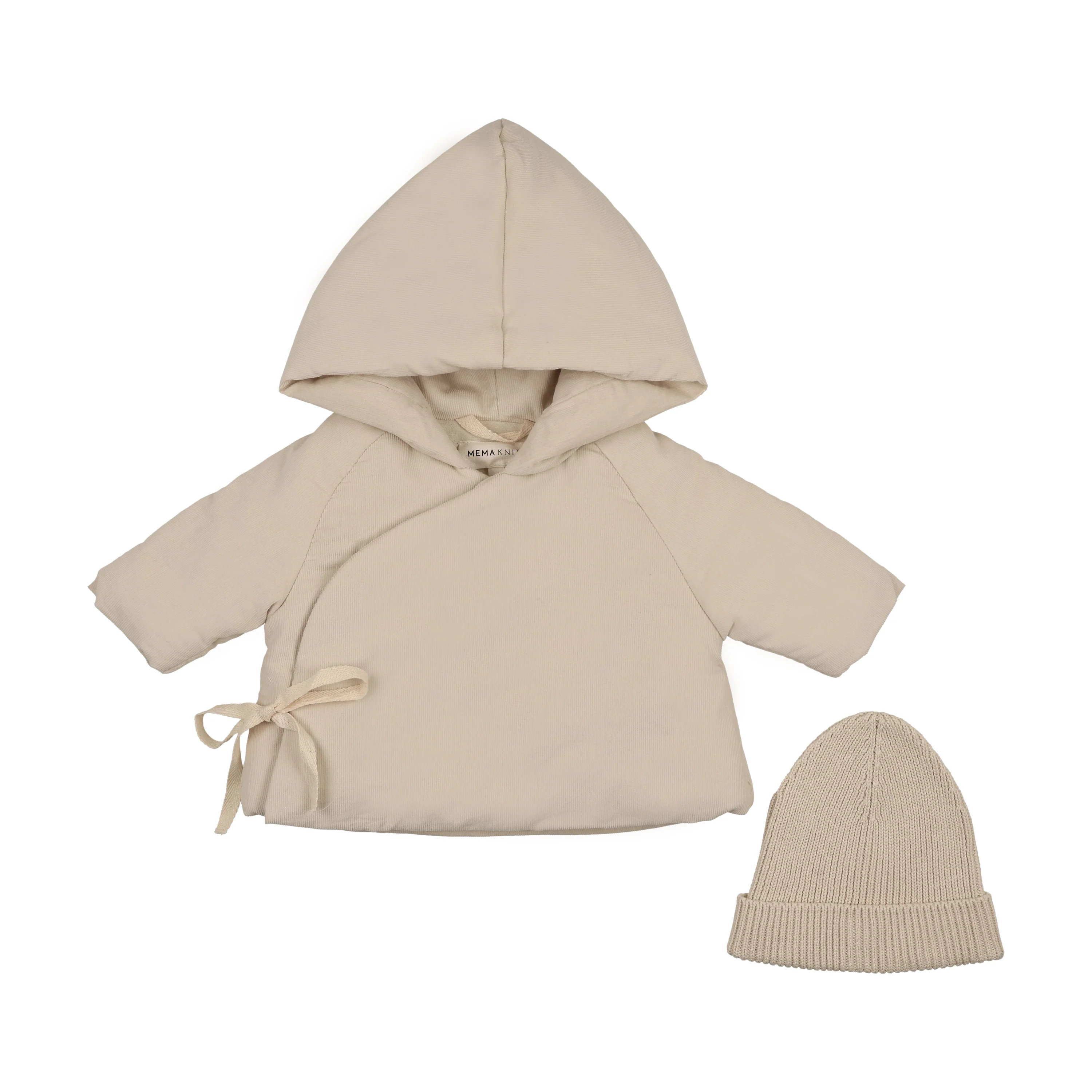 MEMA KNITS STONE CORDUROY JACKET + BEANIE [FINAL SALE]