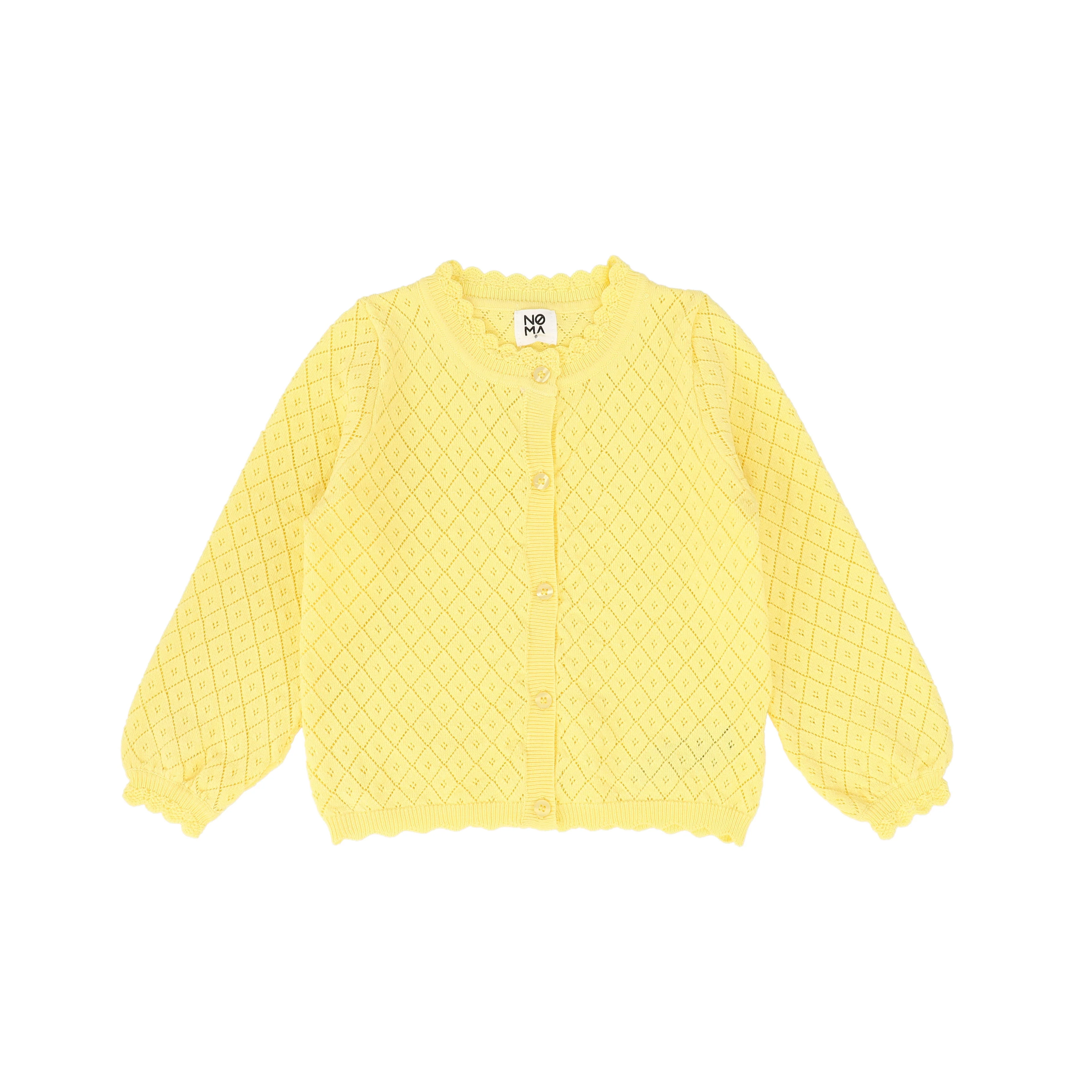NOMA YELLOW POINTELLE CARDIGAN