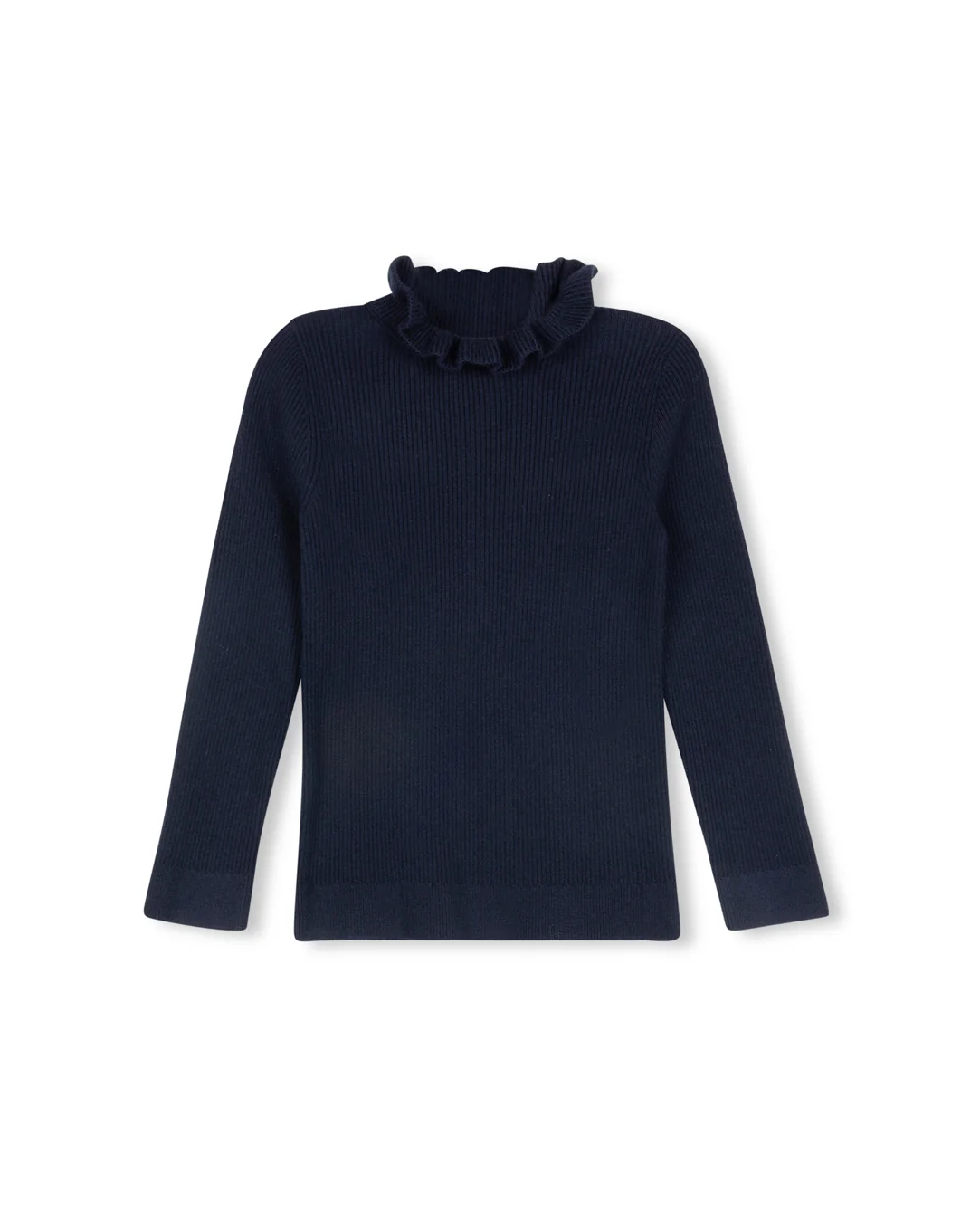 ONE CHILD NAVY RUFFLE COLLAR SWEATER [FINAL SALE]