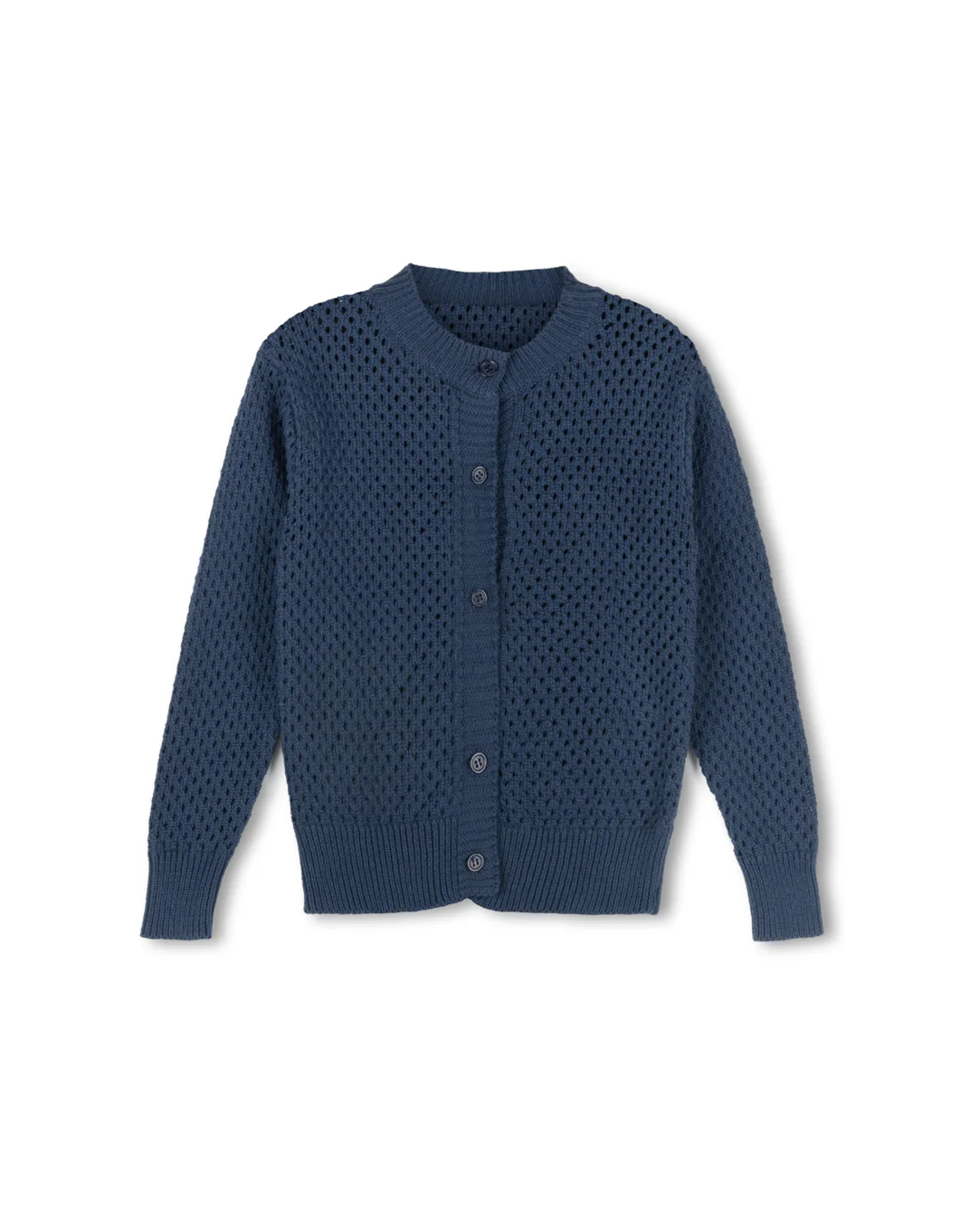 PAPILLON BLUE POINTELLE OPEN KNIT CARDIGAN [FINAL SALE]