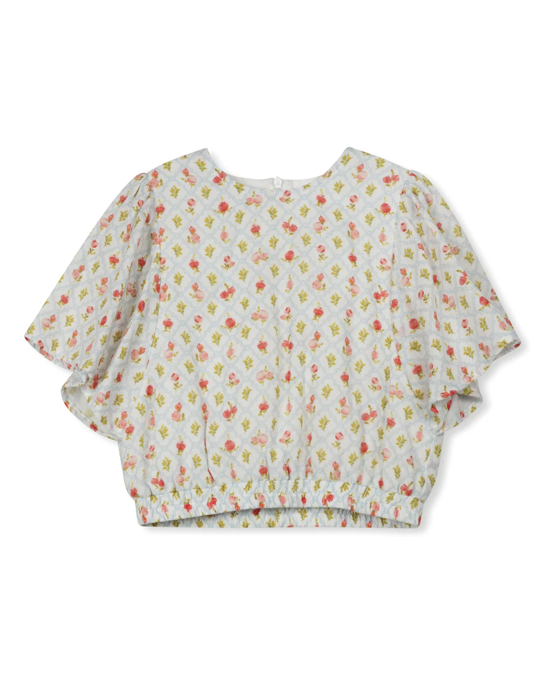 PAPILLON GREEN/PINK FLORAL PATTERN BLOUSE