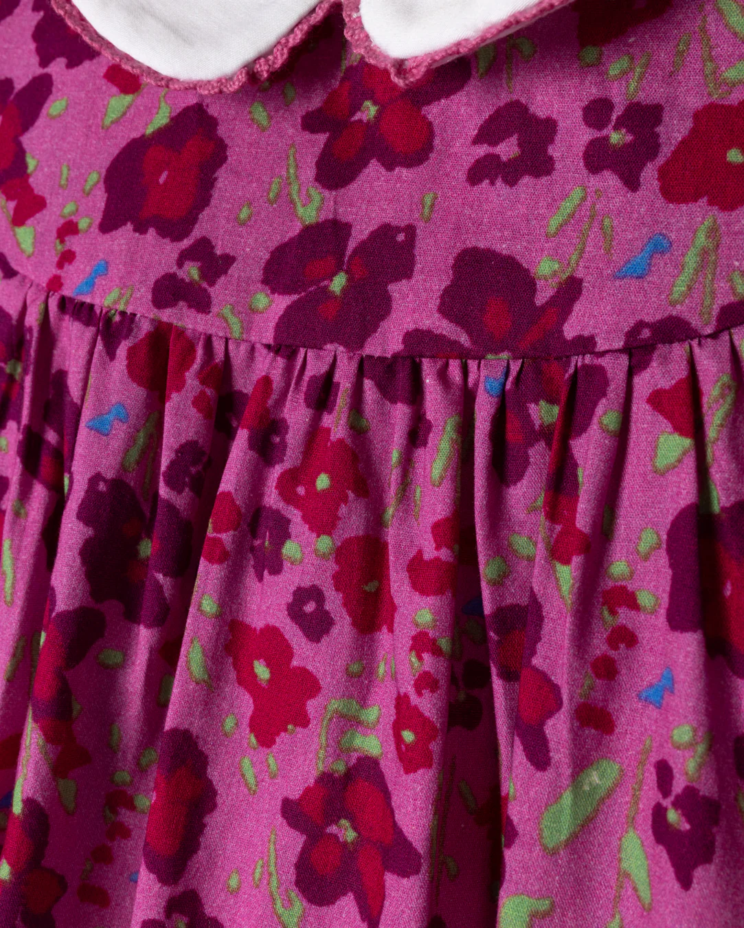 PAPILLON FUCHSIA PINK FLORAL COLLAR ROMPER - Image 2