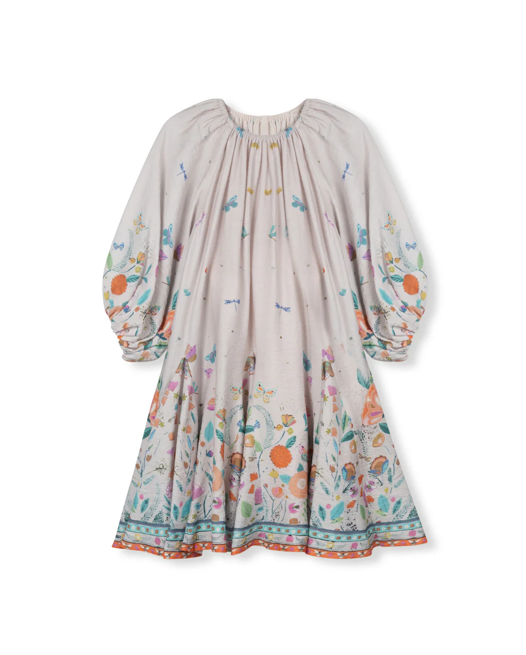 PAPILLON DUSTY PINK FLORAL PANEL DRESS
