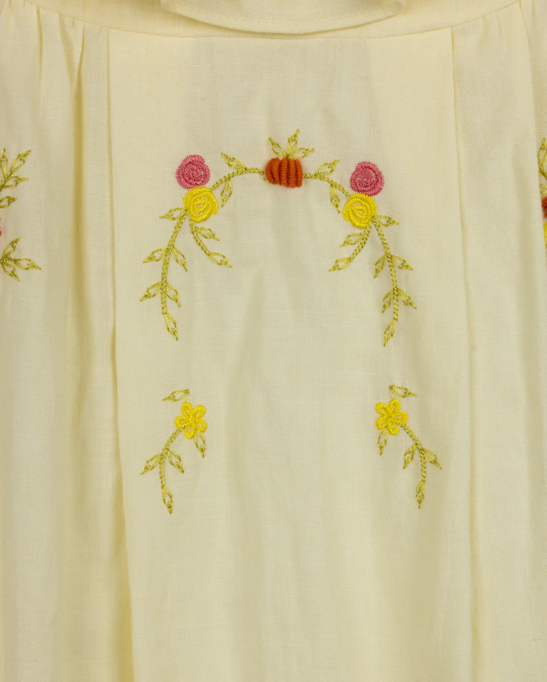 PAPILLON YELLOW TEXTURED RUFFLE COLLAR DRESS - Image 2