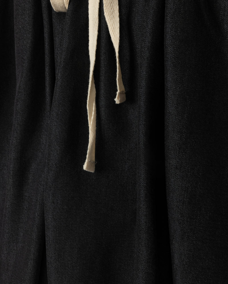 PHIL AND PHOEBE BLACK DENIM FLAKE CHAMBRAY DRAWSTRING SKIRT - Image 2