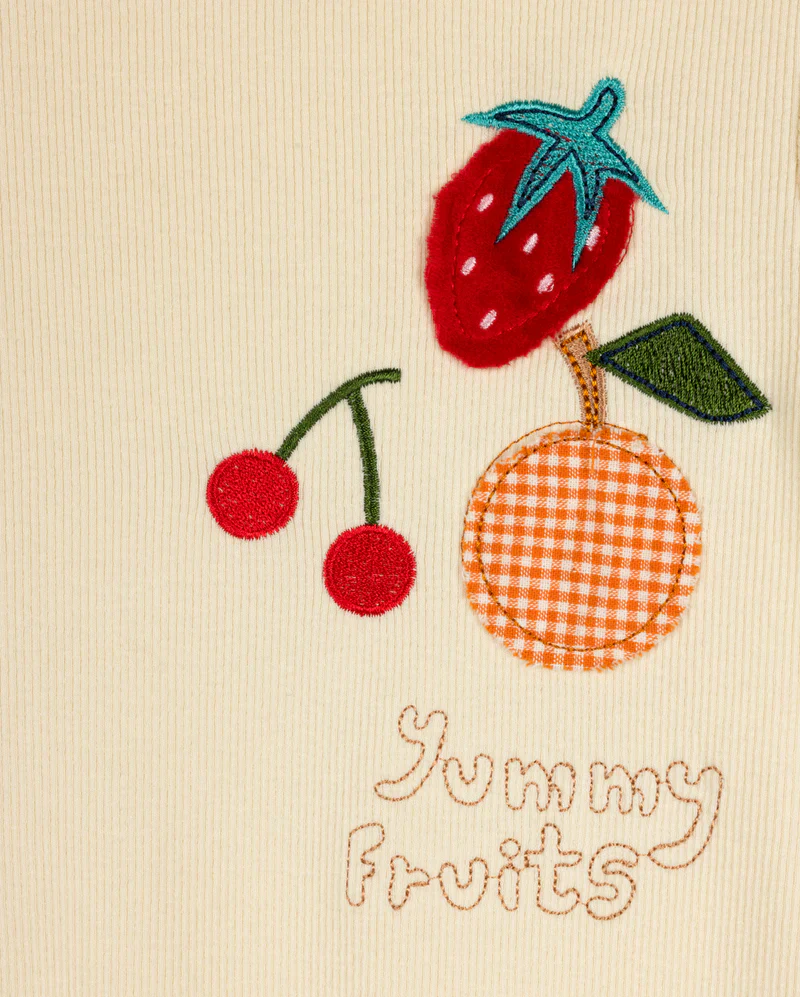 PHIL AND PHOEBE CREAM FRUIT PRINTED T-SHIRT - Image 2