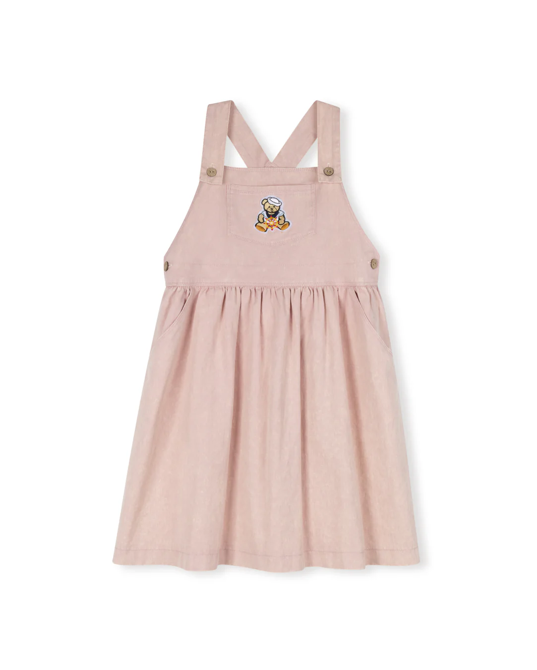 PHIL AND PHOEBE PINK TEDDY BEAR PATCH JUMPER