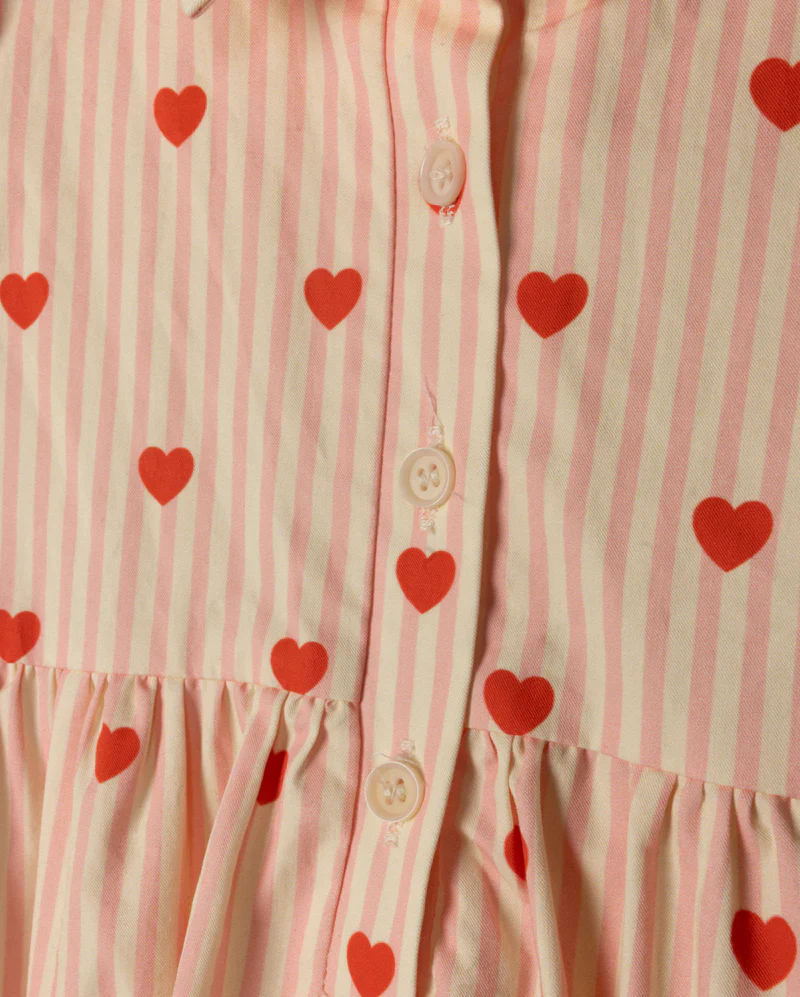PHIL AND PHOEBE STRIPE HEART PRINT ROMPER - Image 2