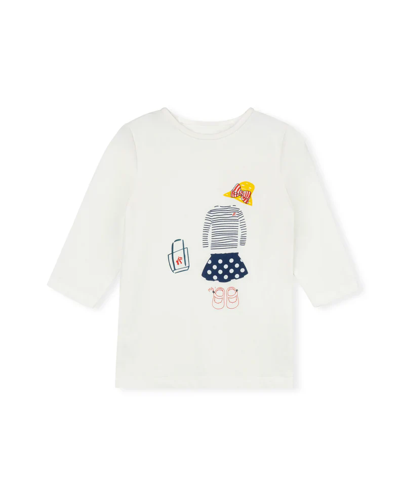 PHIL AND PHOEBE WHITE SKETCHED T-SHIRT