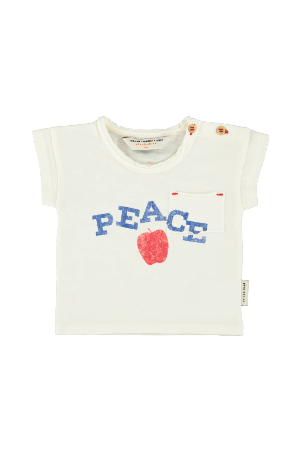 PIUPIUCHICK ECRU WORDED T-SHIRT